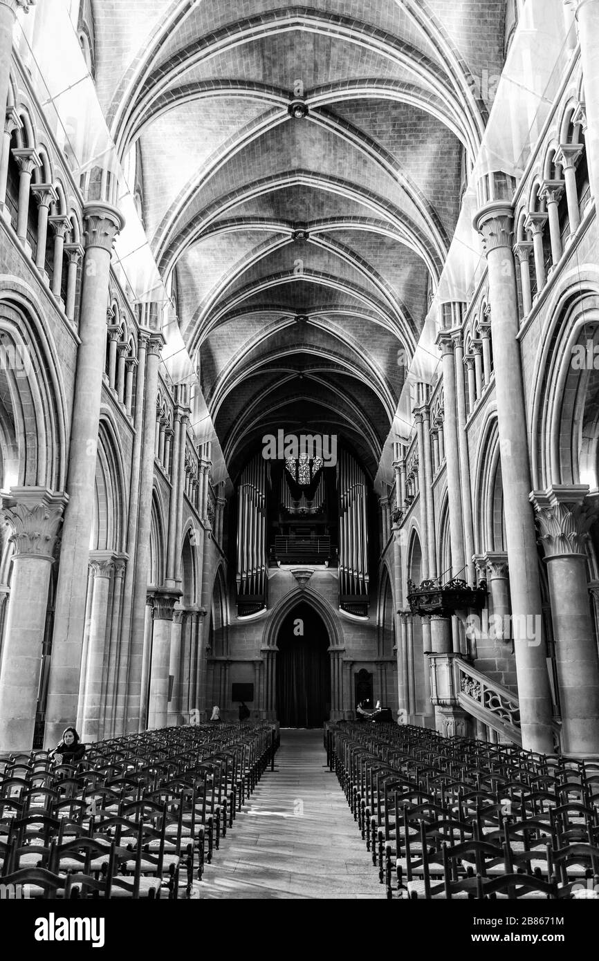 Intérieur de la cathédrale de Lausanne en Suisse Banque D'Images