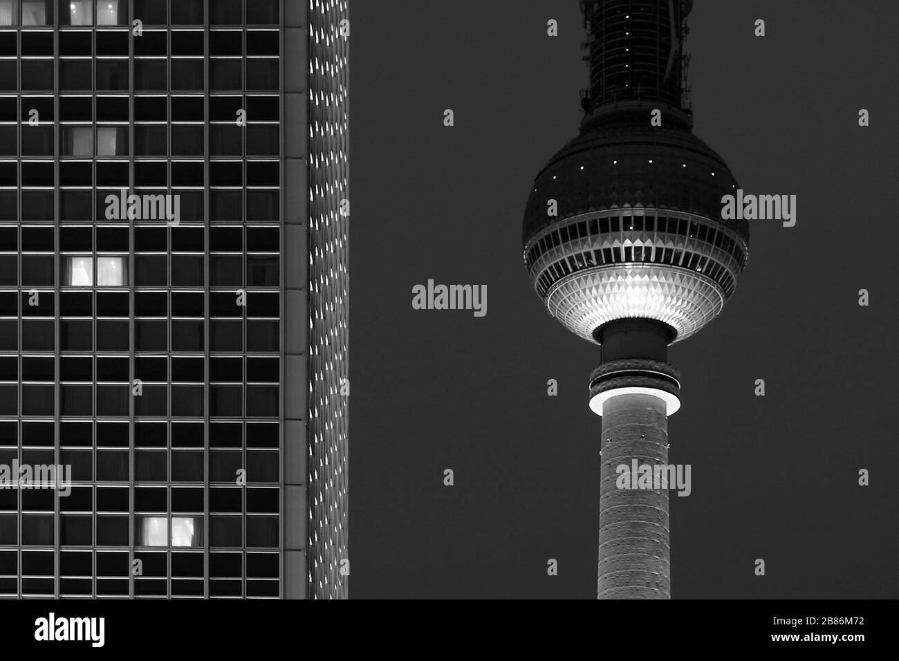 Fernsehturm / Plattenbau / Hôtel / Alexanderplatz / Berlin Mitte Banque D'Images