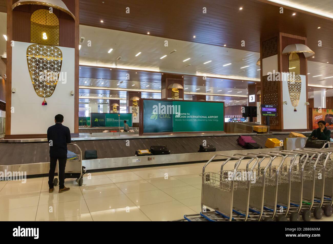New Delhi, Inde - 28 décembre 2019: Bagages à l'aéroport de kerala en Inde Banque D'Images
