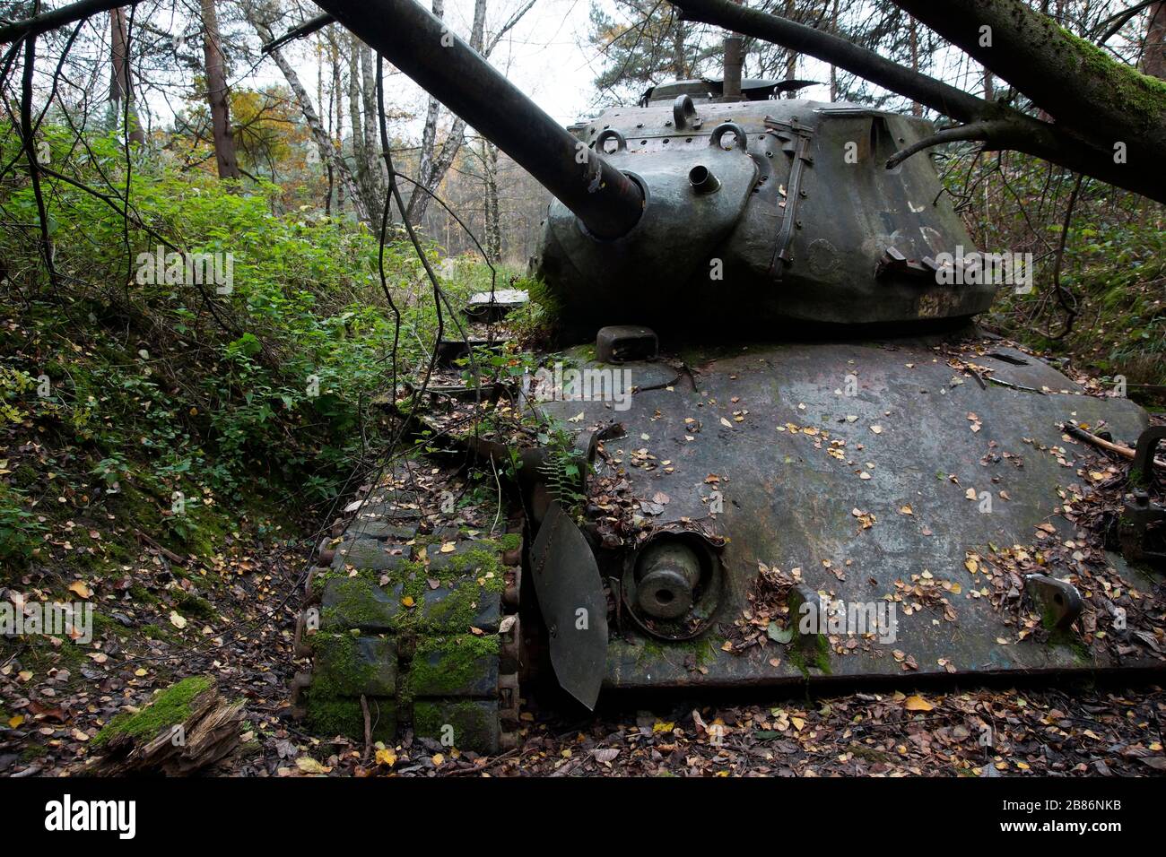 Panzerrack M47 Patton im Brander Wald / Aix-la-Chapelle / Allemagne Banque D'Images