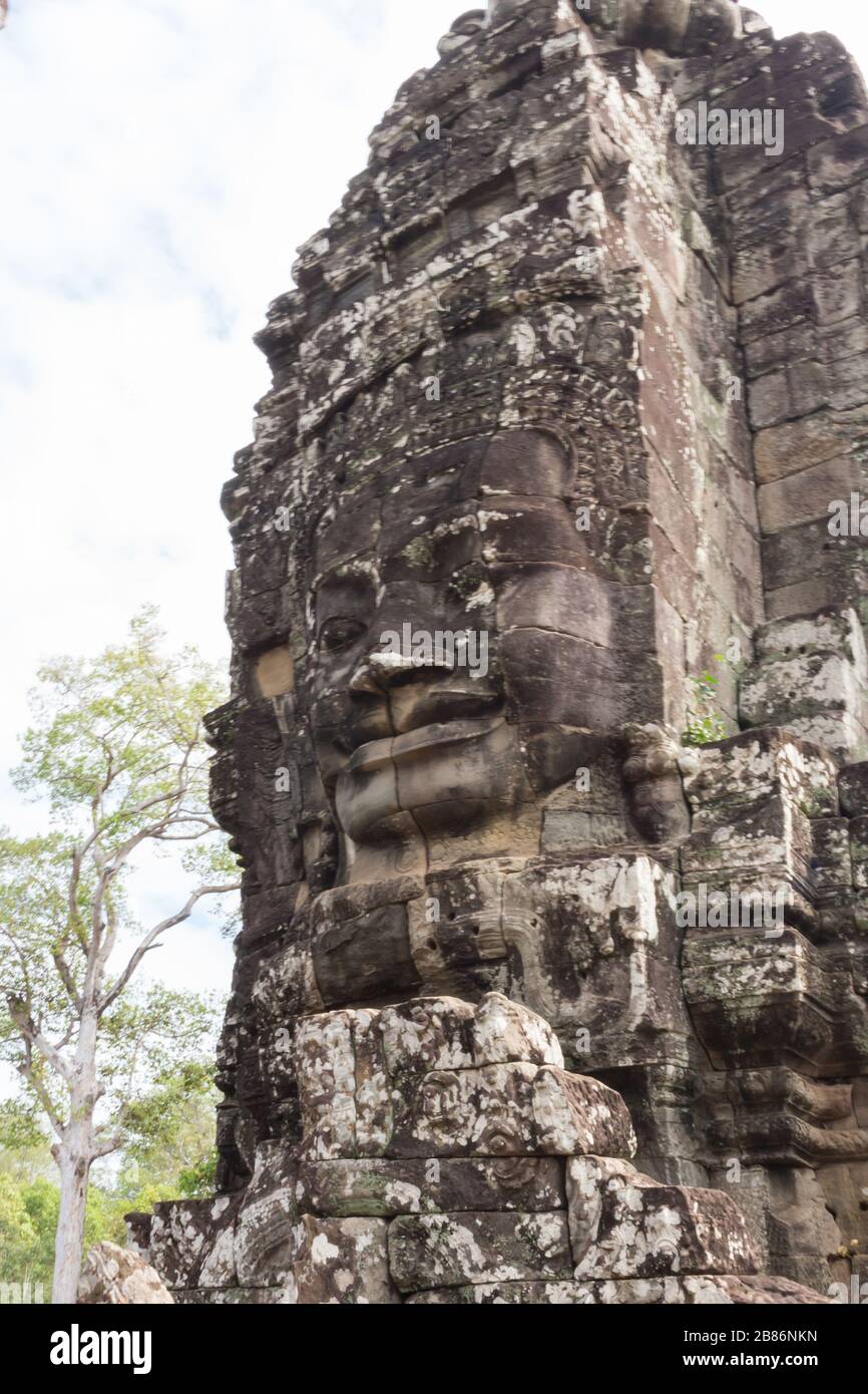 Temple Bayon à Siem Reap au Cambodge Banque D'Images
