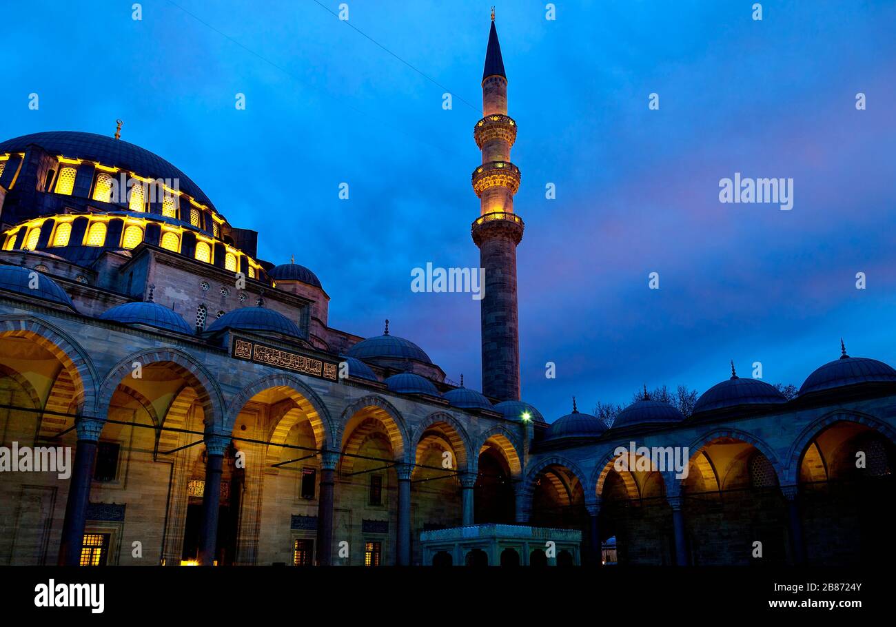 Mosquée Soliman. Istanbul. Banque D'Images