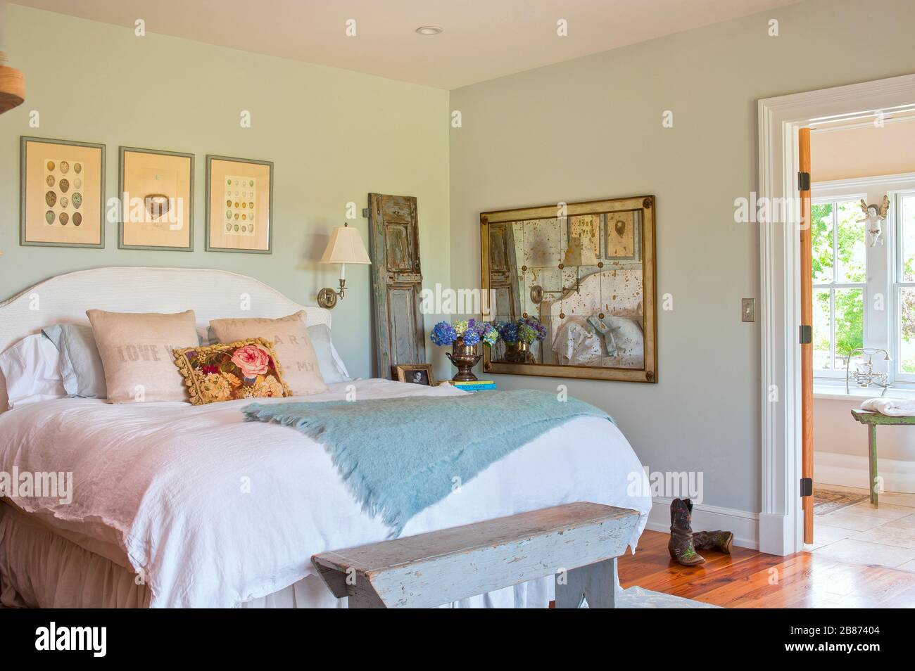 Chambre style cottage Banque D'Images