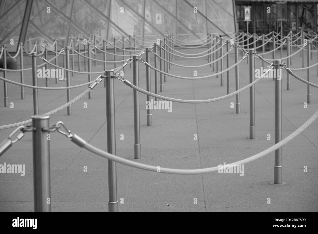 Volet vide de la zone de file d'attente Banque D'Images