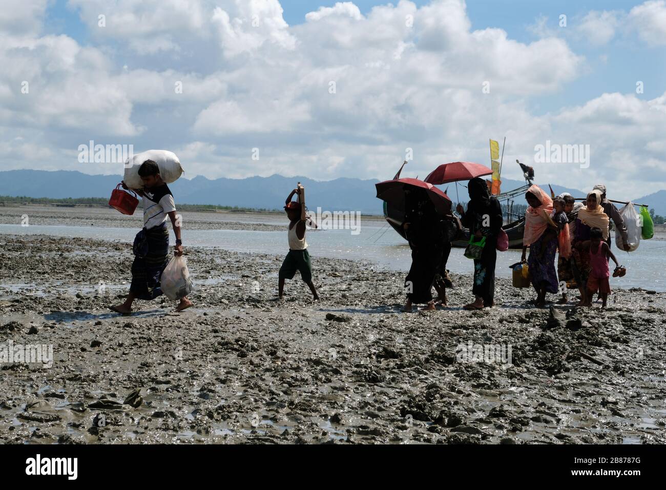 Rohingya; un conte de brutalité d'un noble lauréat de la paix Banque D'Images