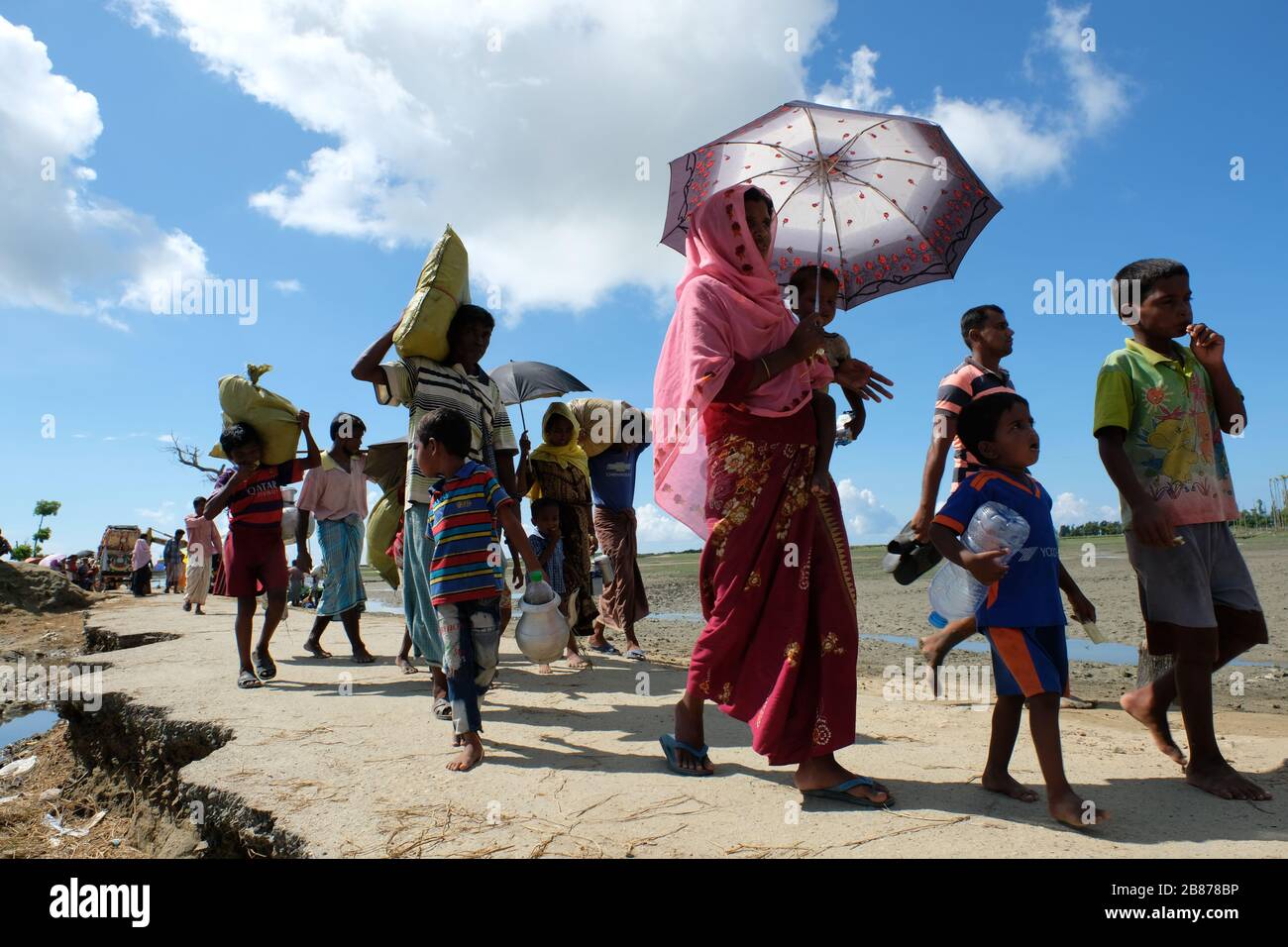 Rohingya; un conte de brutalité d'un noble lauréat de la paix Banque D'Images