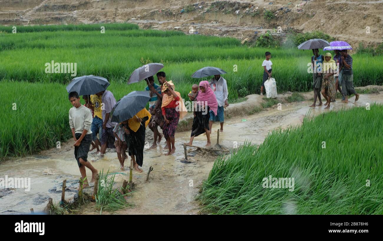 Rohingya; un conte de brutalité d'un noble lauréat de la paix Banque D'Images
