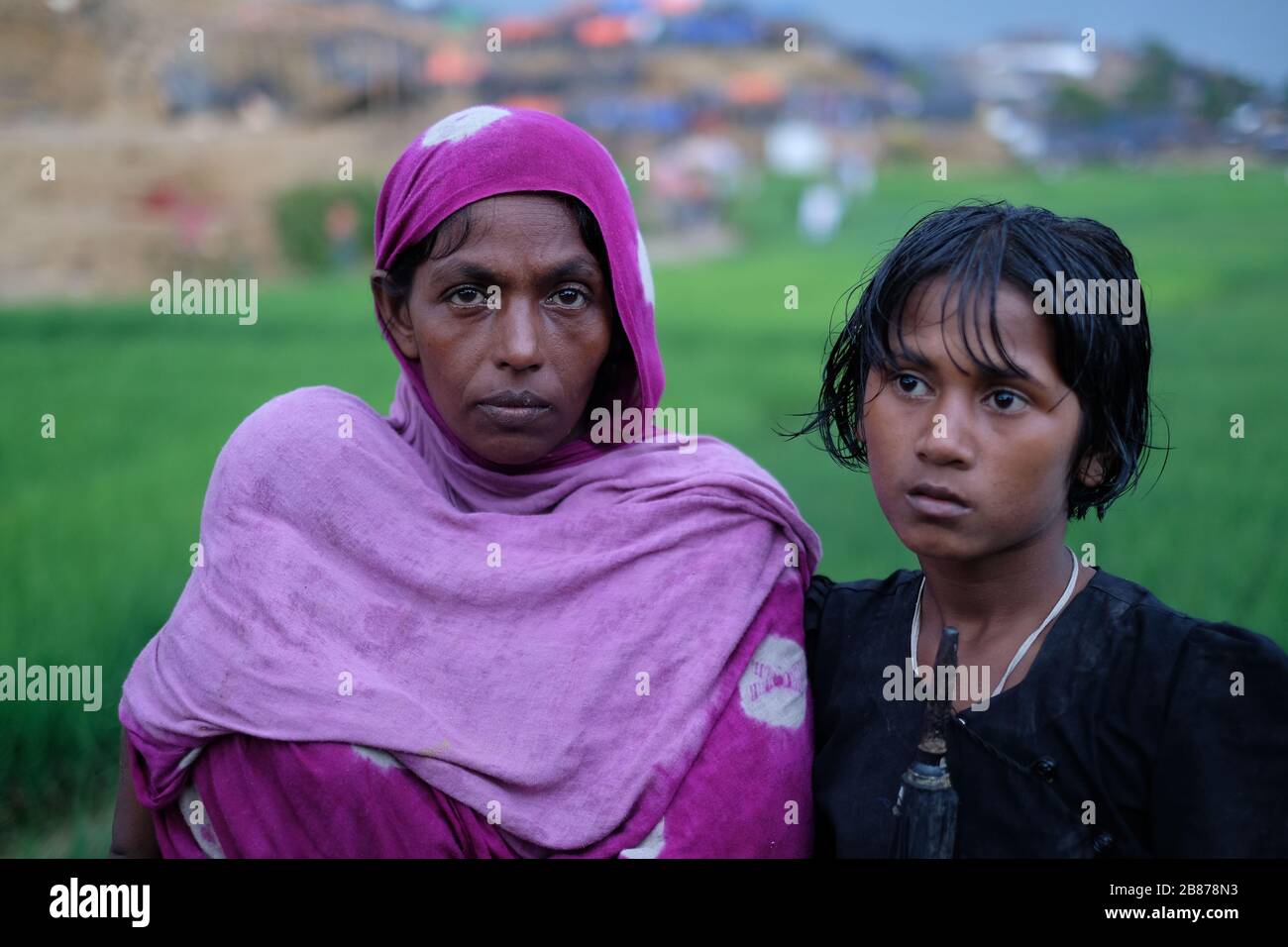 Rohingya; un conte de brutalité d'un noble lauréat de la paix Banque D'Images