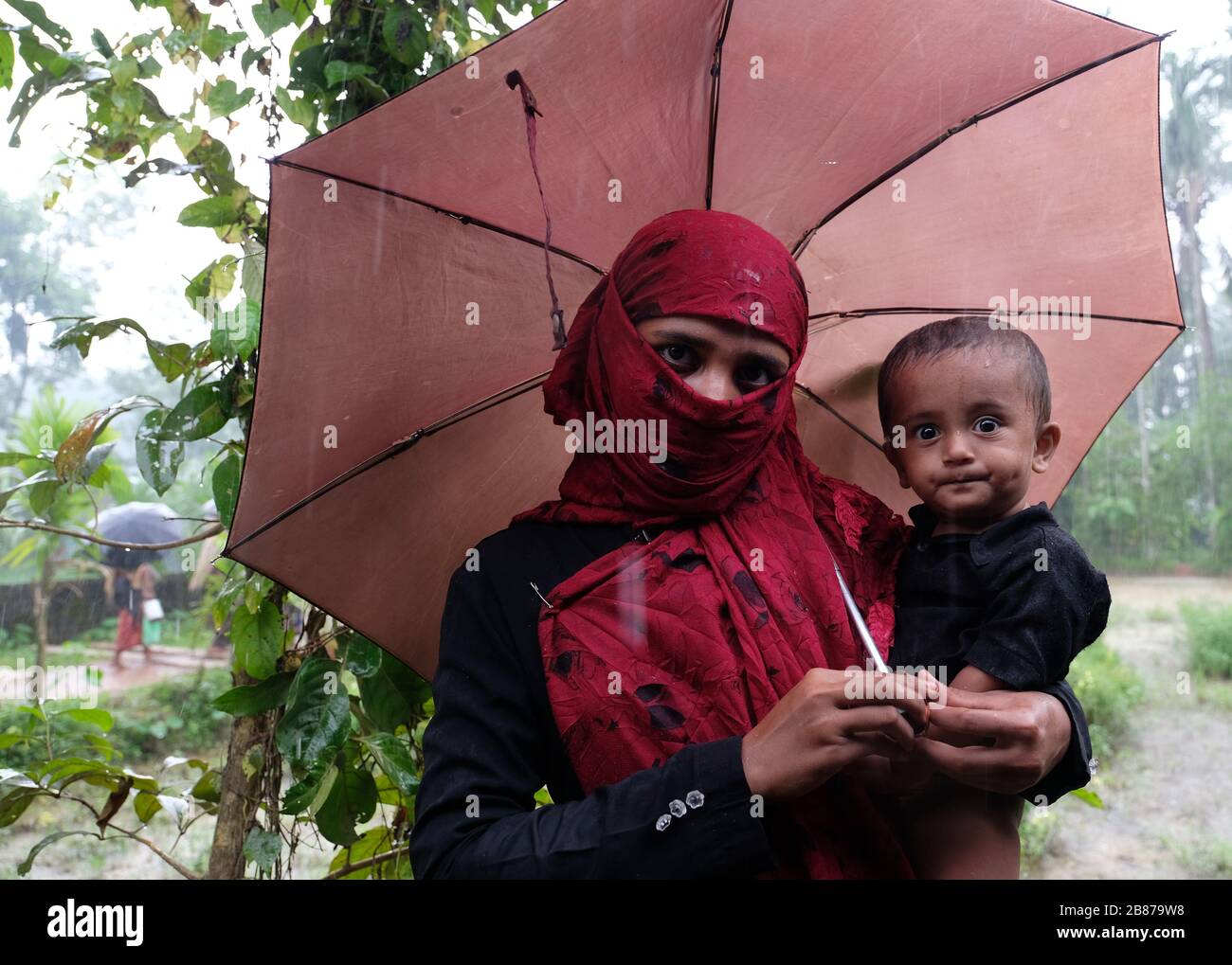 Rohingya; un conte de brutalité d'un noble lauréat de la paix Banque D'Images