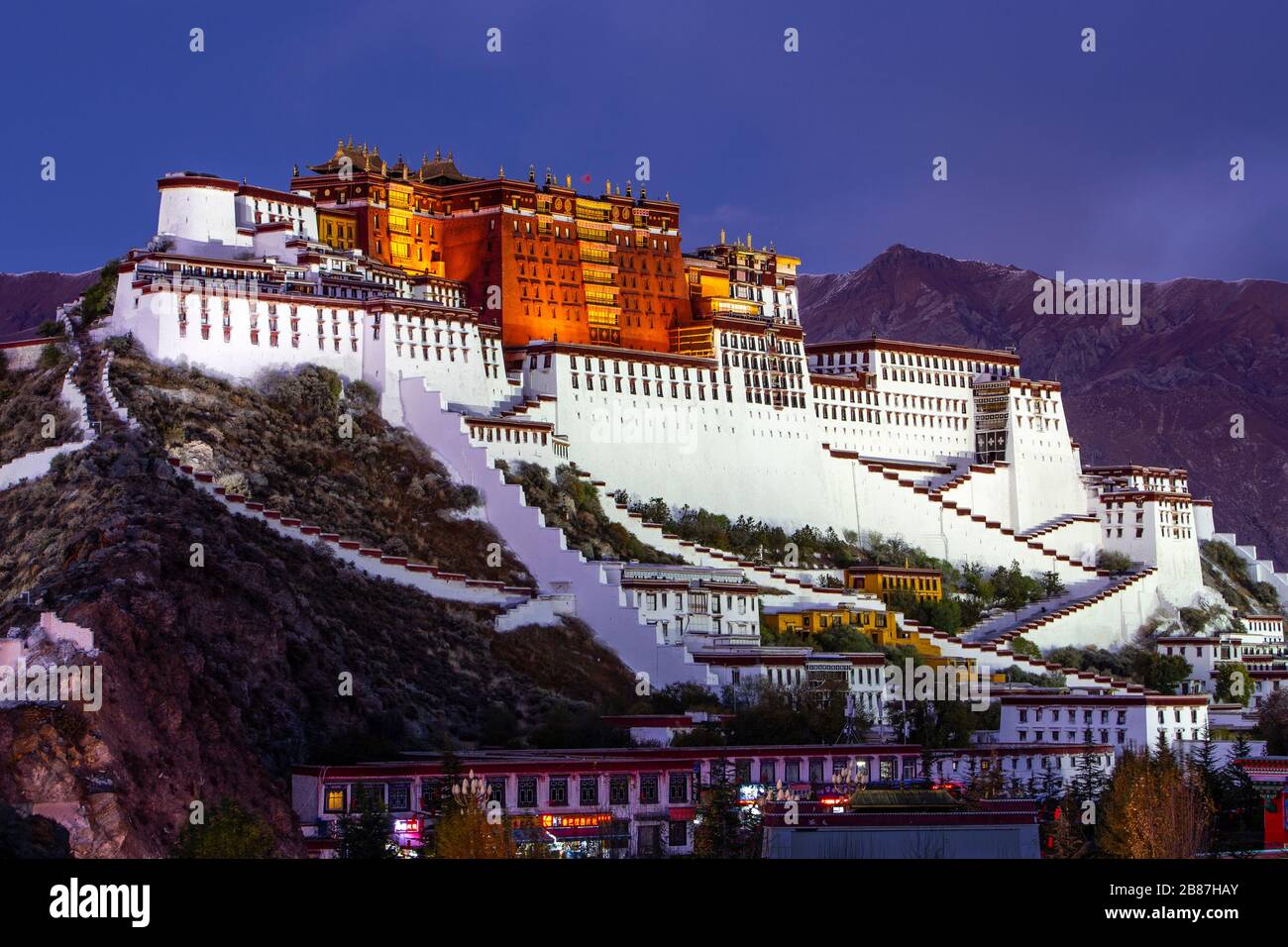 Palais du Potala, Lhassa, Tibet Banque D'Images