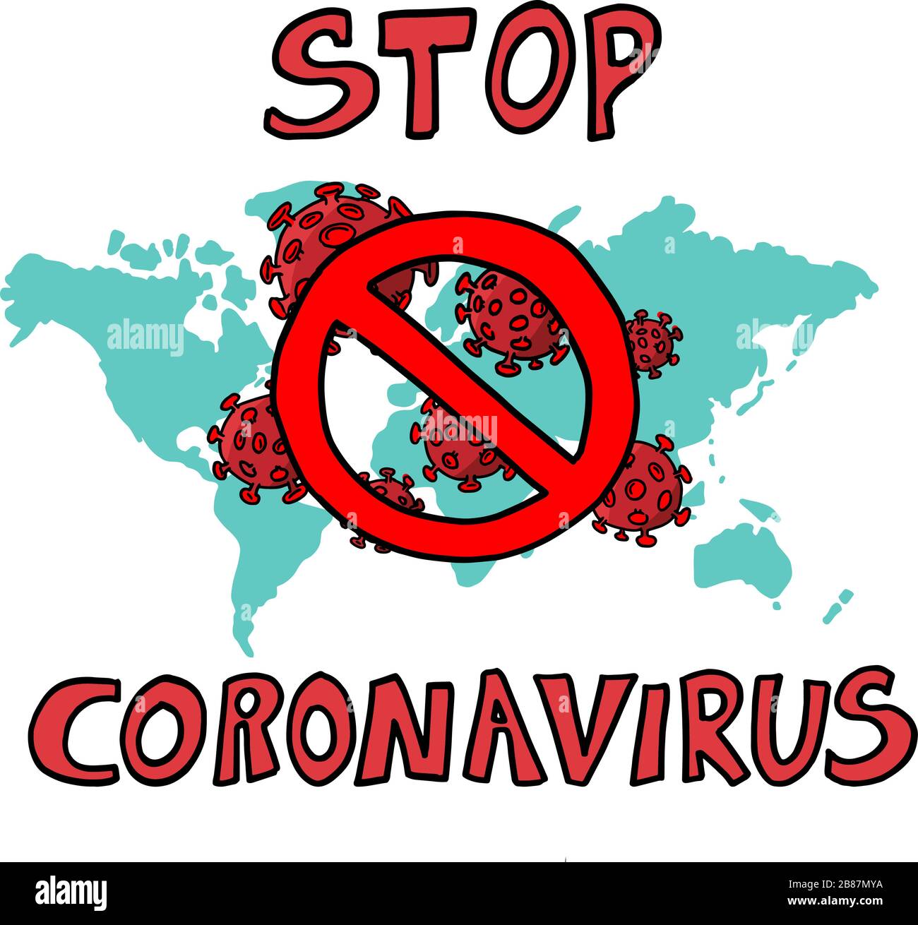 Coronavirus asiatique grippe ncov sur fond terrestre. Concept de recherche de cure et monde global. Illustration de Vecteur