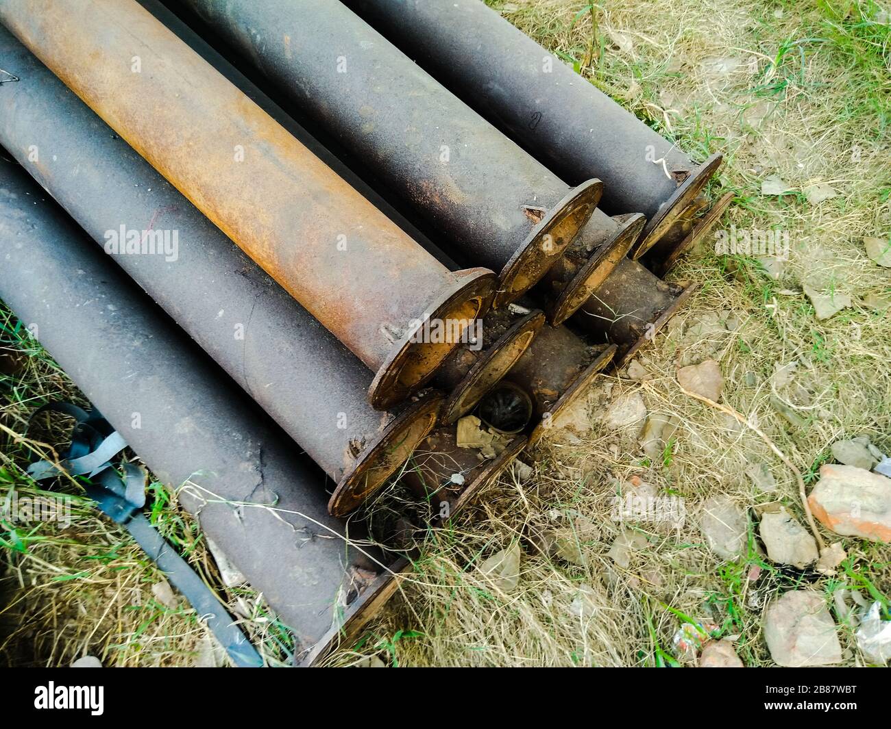 Une image des tuyaux avec mise au point sélective Banque D'Images