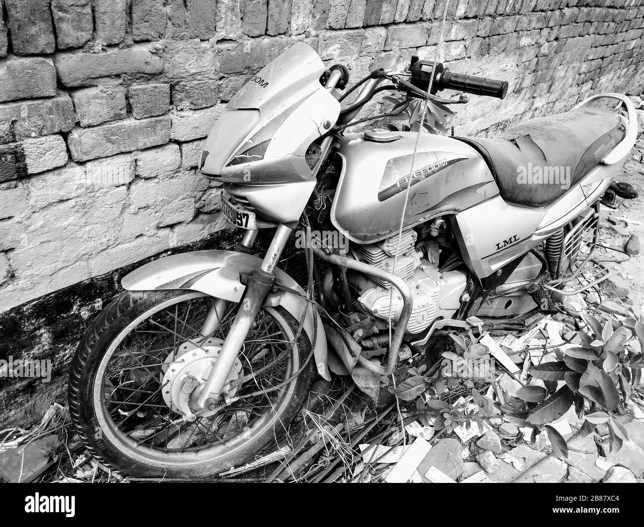 Une photo de moto Banque D'Images