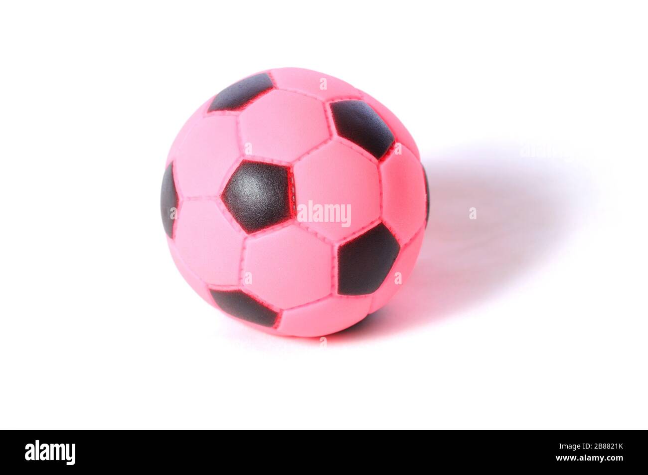 Jouets gonflables de football en PVC, isolés sur blanc Banque D'Images
