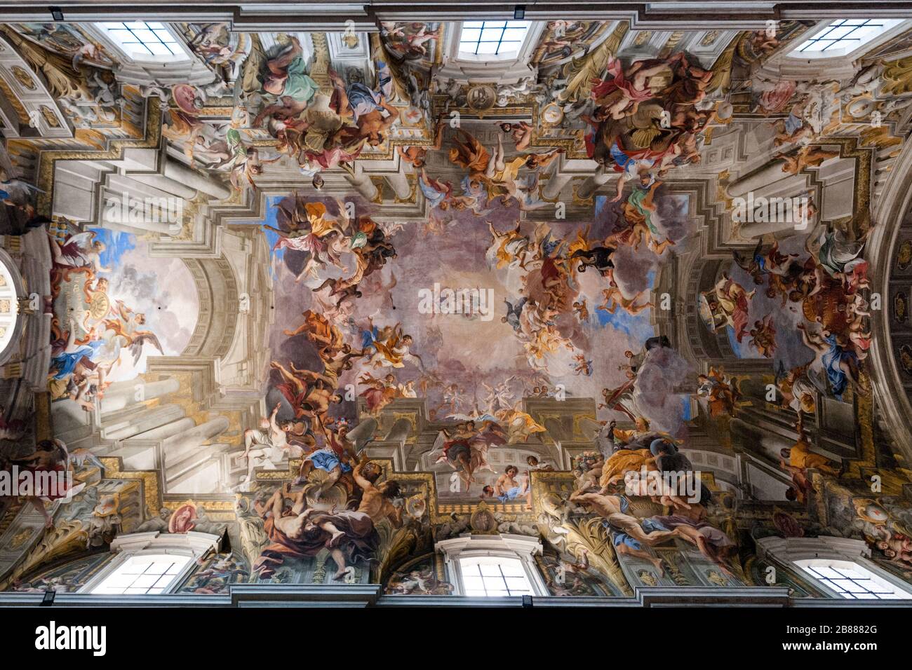 Rome, Église Saint Ignace de Loyola au Campus Martius, plafond peint d