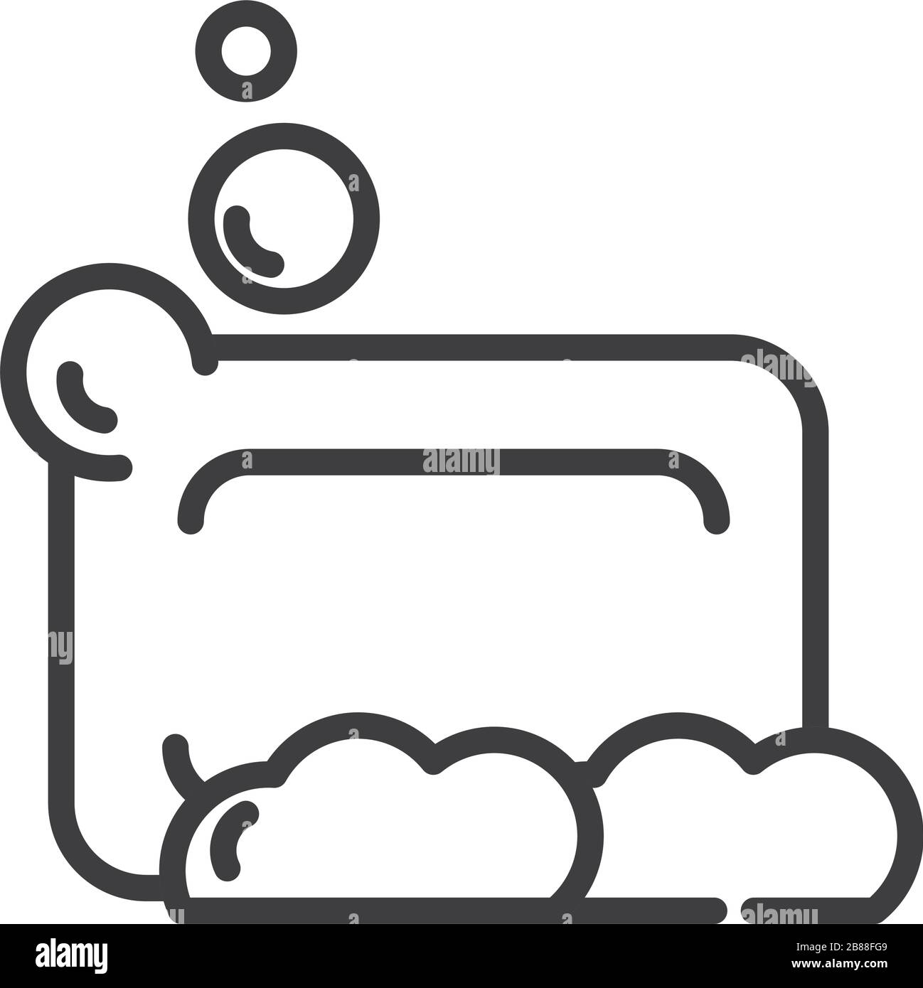 virus covid 19 pandémique savon bar bulles mousse nettoyer vecteur illustration style icône Illustration de Vecteur