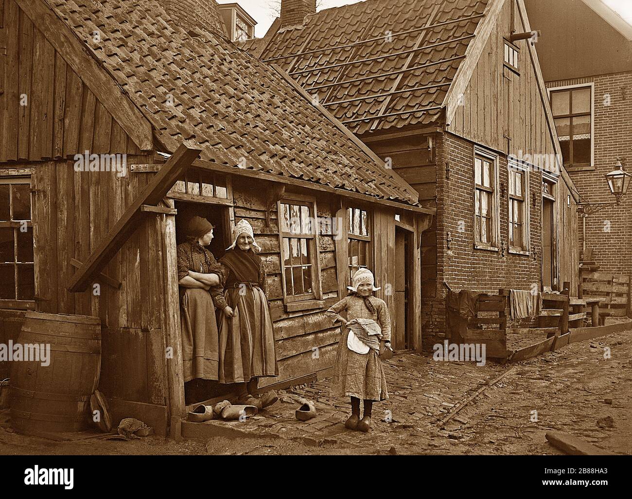 Volendam, Hollande, 1900's vintage Banque D'Images