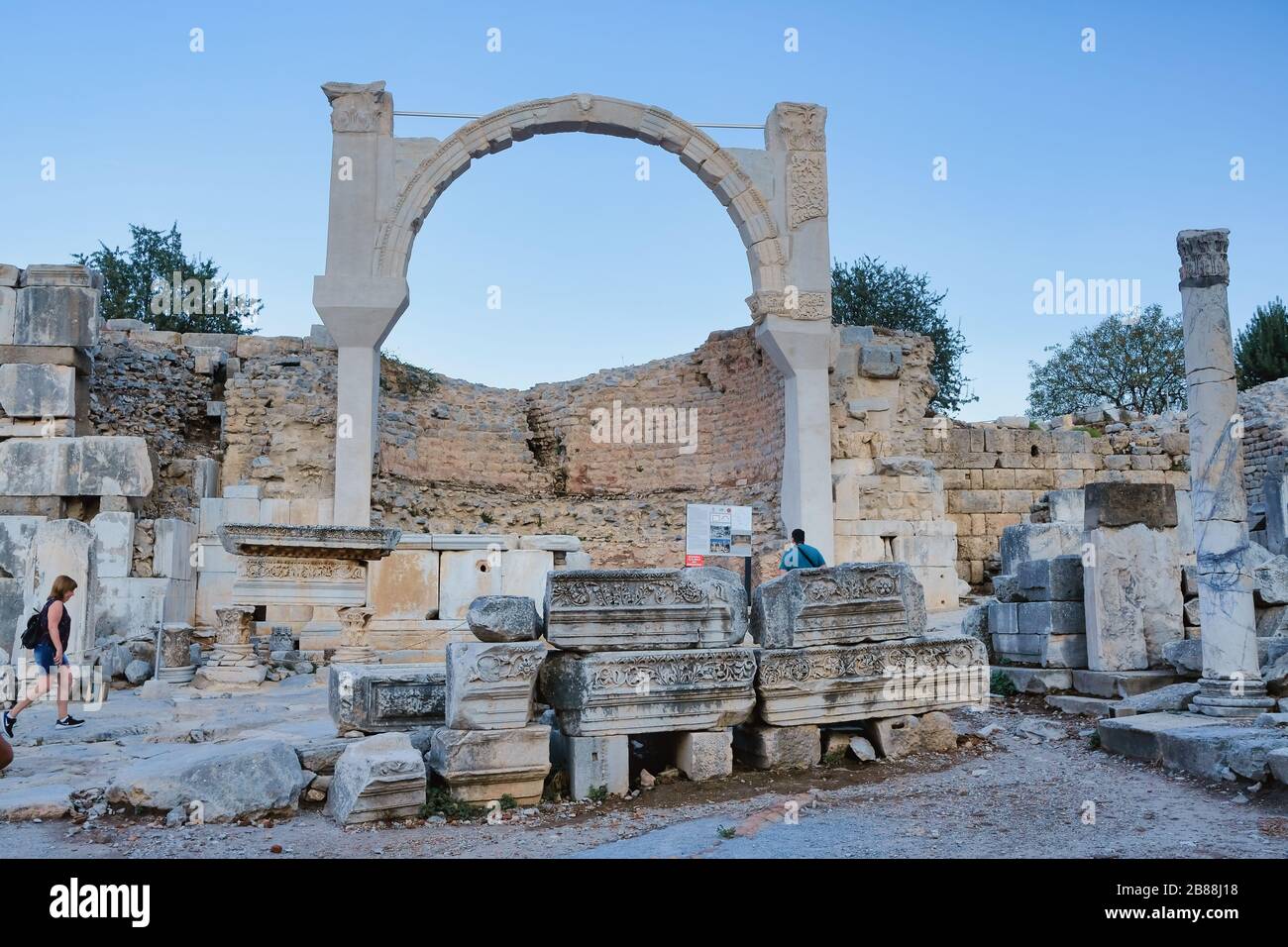 Ancienne ville d'Éphèse, Selcuk, Izmir - Turquie. Banque D'Images