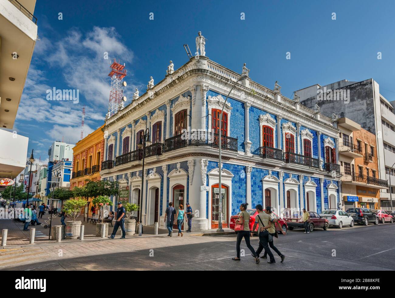 Museo de Historia de Tabasco, de style colonial espagnol, à Casa de los Azulejos, Zona Luz à Villahermosa, État de Tabasco, Mexique Banque D'Images