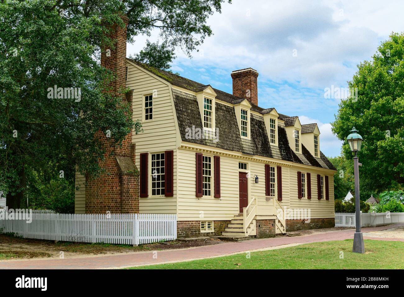 Colonial Williamsburg Custis Tenement. Banque D'Images