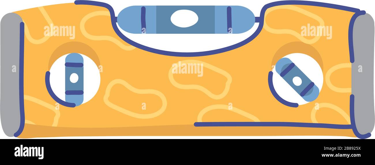 les outils de mesure de niveau bulle réparent la ligne de construction et l'icône de remplissage illustration vectorielle Illustration de Vecteur