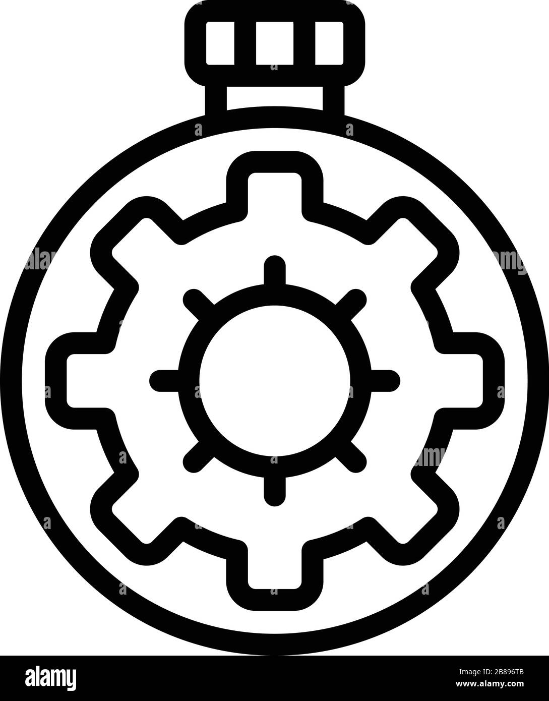 Icône de réparation du chronomètre, style de contour Illustration de Vecteur