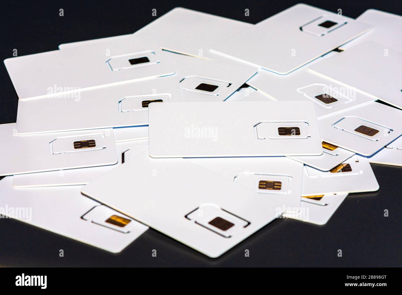 Lot de cartes sim vierges à usage international Banque D'Images