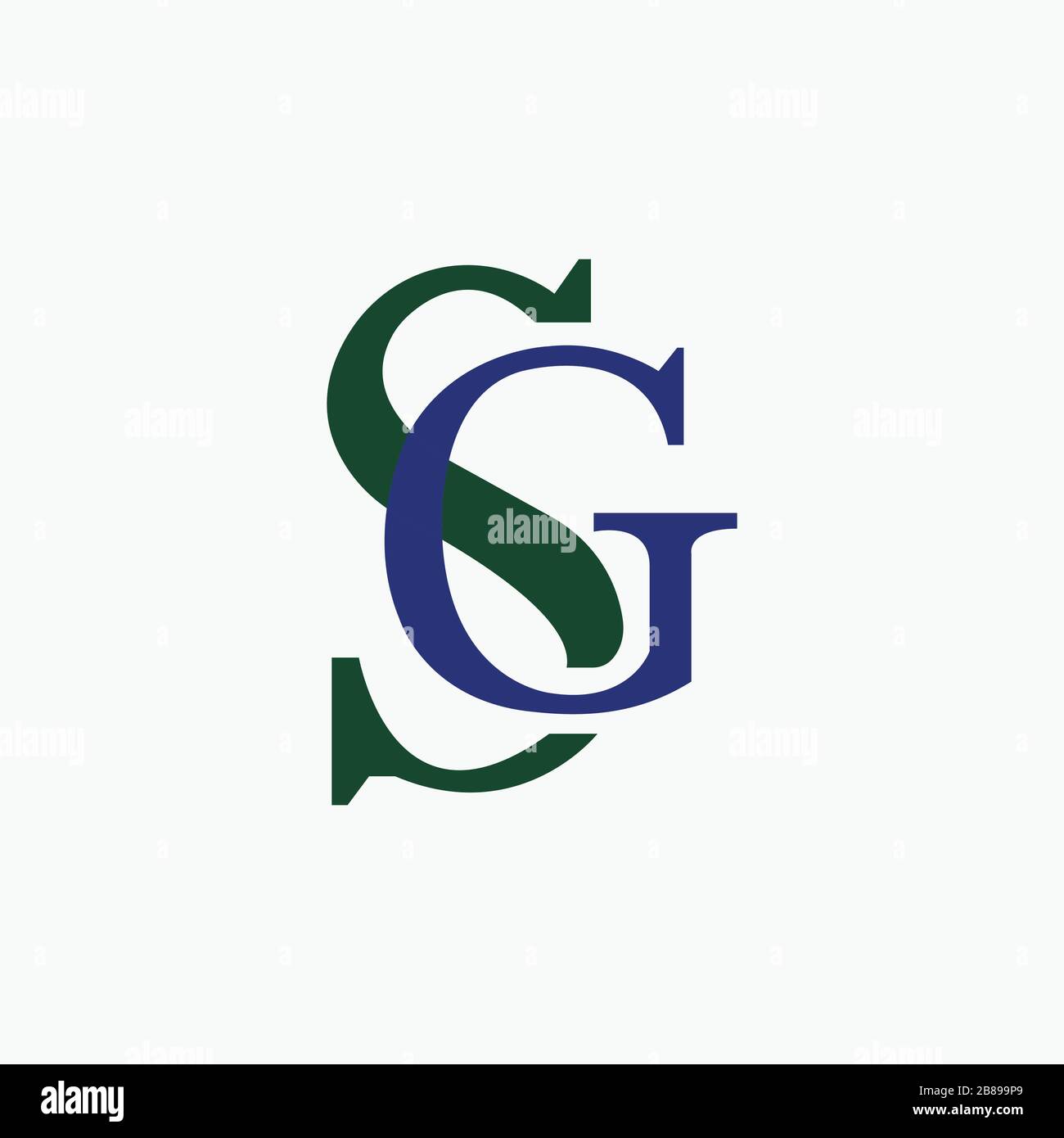 Première lettre sg ou gs logo vectoriel design Illustration de Vecteur