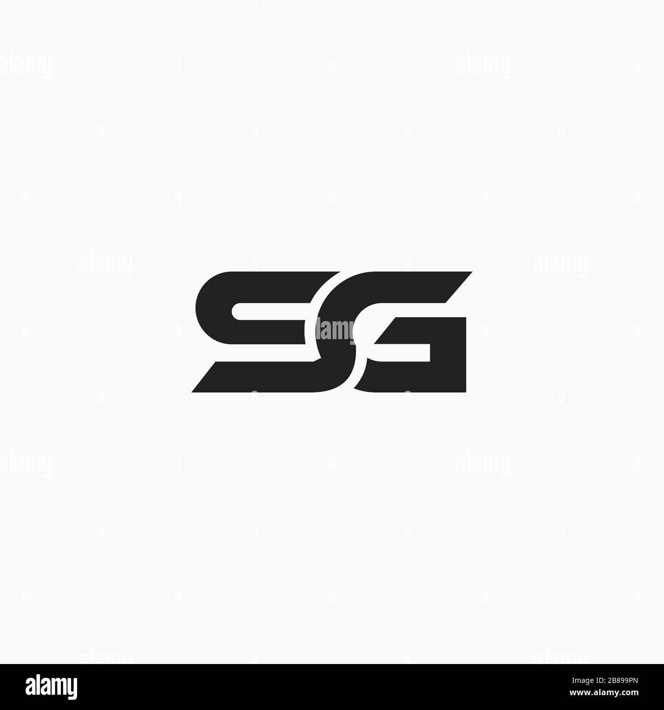 Première lettre sg ou gs logo vectoriel design Illustration de Vecteur