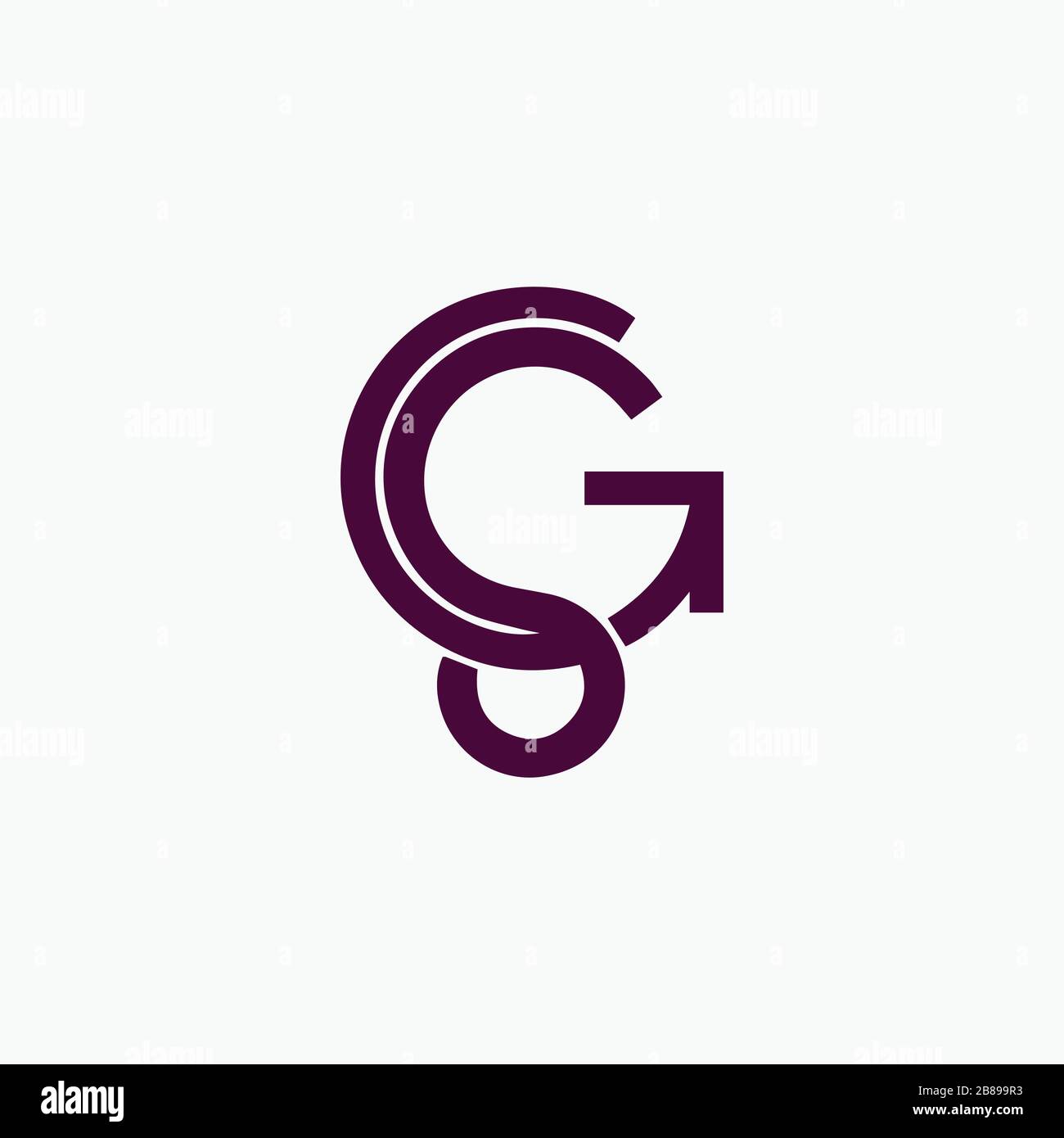 Première lettre sg ou gs logo vectoriel design Illustration de Vecteur