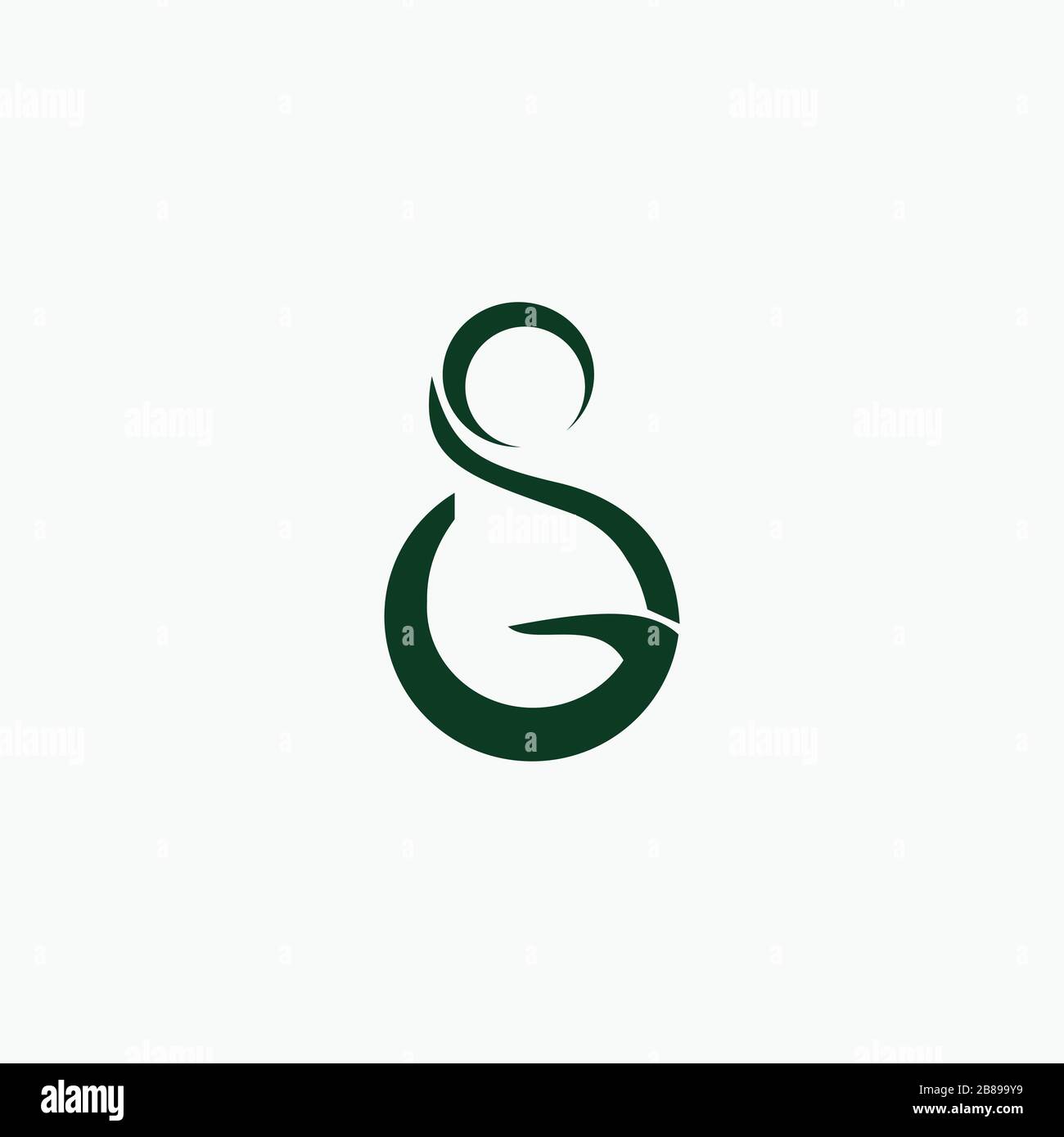 Première lettre sg ou gs logo vectoriel design Illustration de Vecteur