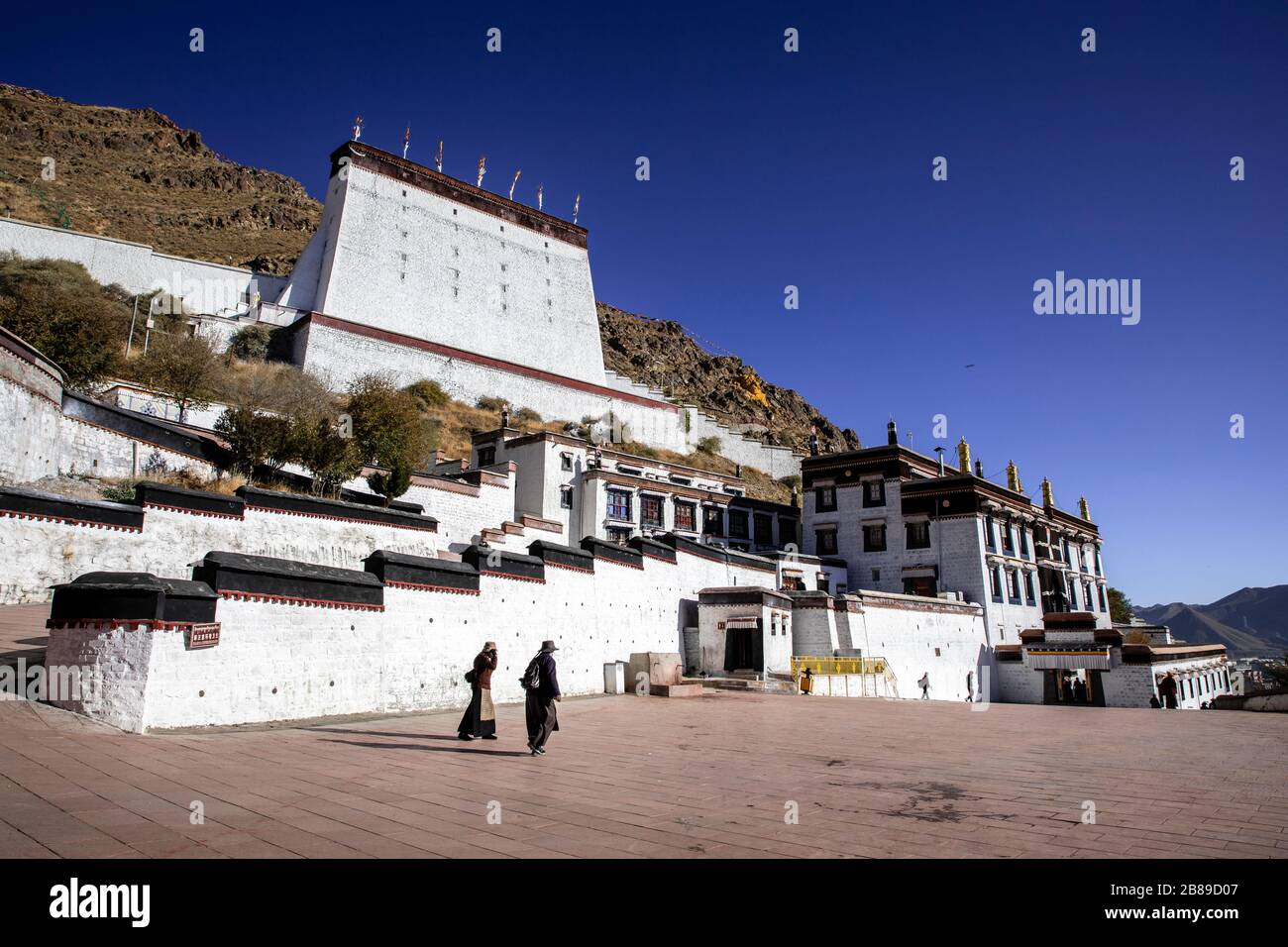 Monastère de Tashi Lhunpo à Shigatse, Tibet Banque D'Images