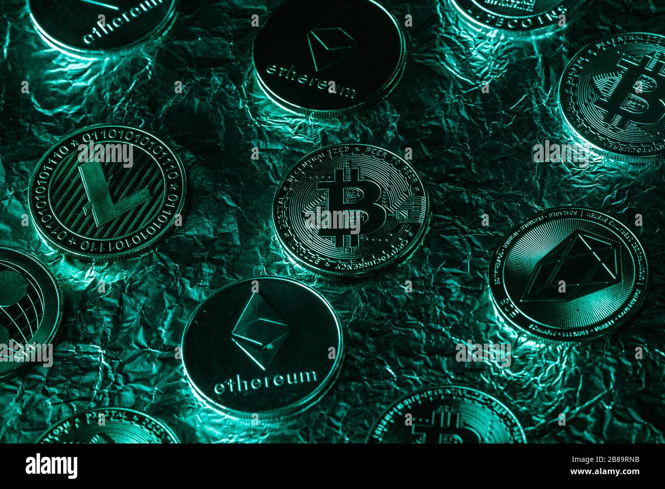 Bitcoin. Nouveau dans l'économie - crypto-monnaie. Banque D'Images