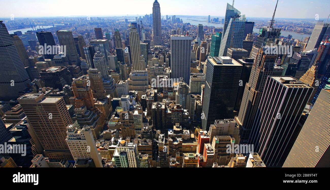 , quartier Midtown de Manhattan à New York avec l'Empire State Building, 12.04.2009, vue aérienne, États-Unis, New York City Banque D'Images , quartier Midtown de Manhattan à New York avec l'Empire State Building, 12.04.2009, vue aérienne, États-Unis, New York City Banque D'Images