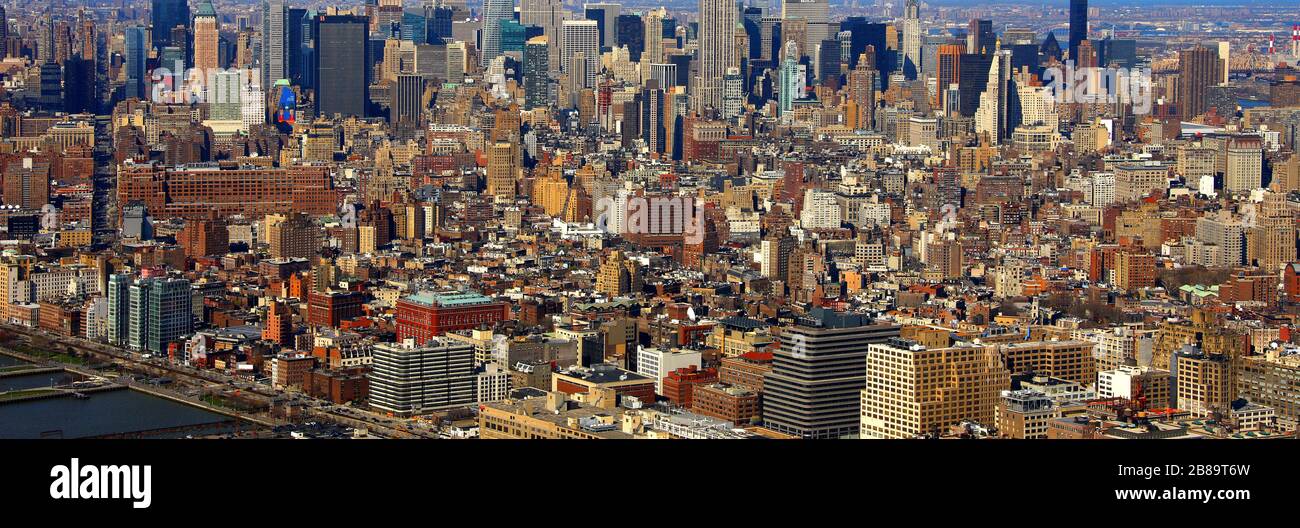 , Midtown West Shore de New York dans le quartier de Manhattan, 12.04.2009, vue aérienne, États-Unis, New York City Banque D'Images , Midtown West Shore de New York dans le quartier de Manhattan, 12.04.2009, vue aérienne, États-Unis, New York City Banque D'Images