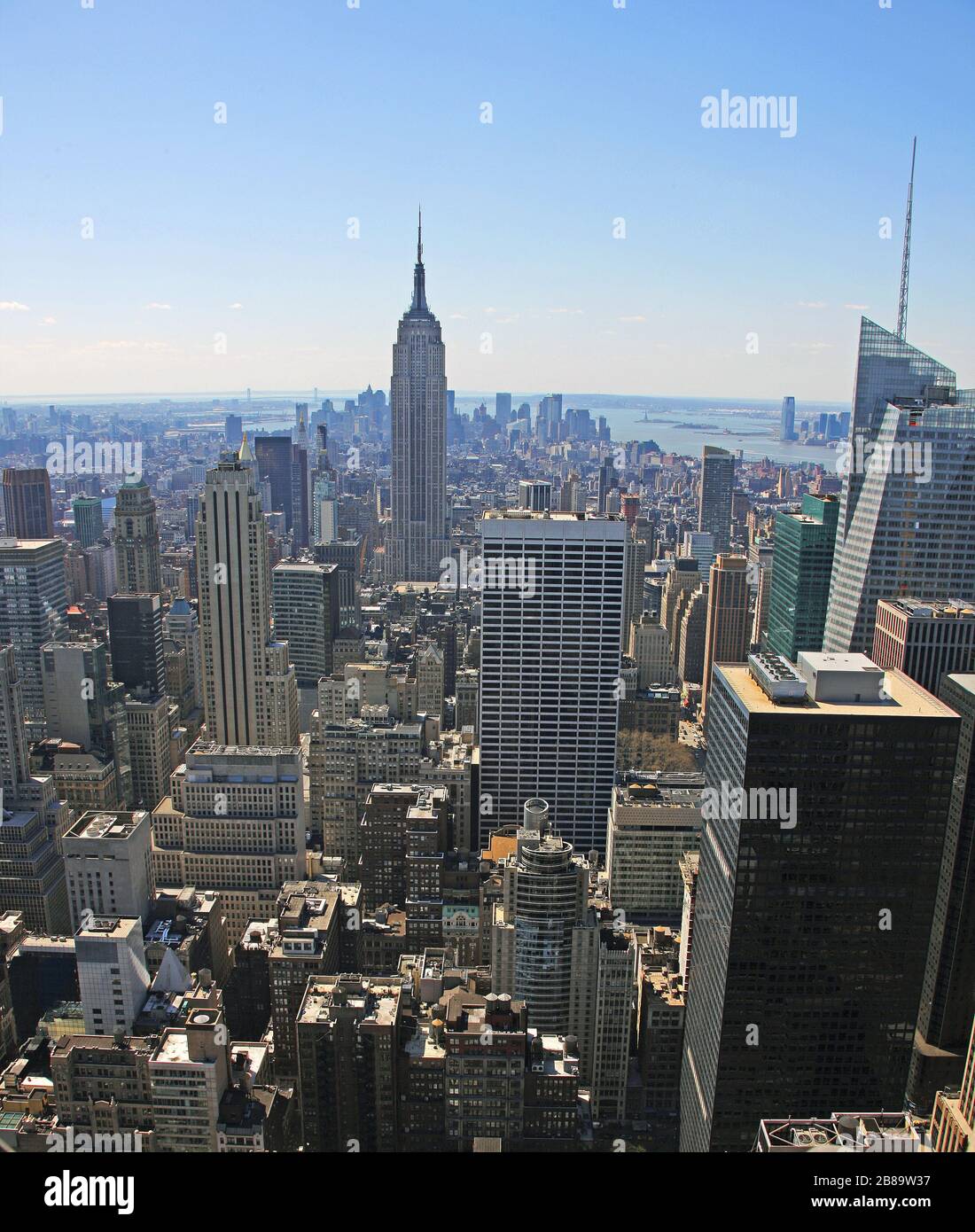 , quartier Midtown de Manhattan à New York avec l'Empire State Building, la Bank of America Tower, 12.04.2009, vue aérienne, États-Unis, New York City Banque D'Images , quartier Midtown de Manhattan à New York avec l'Empire State Building, la Bank of America Tower, 12.04.2009, vue aérienne, États-Unis, New York City Banque D'Images