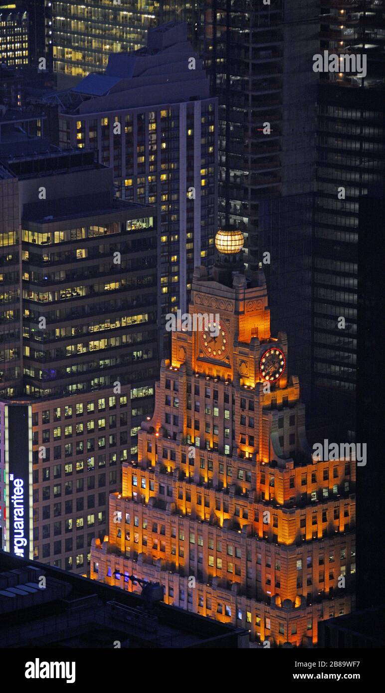 Paramount Building est un gratte-ciel à Manhattan à Broadway, 12.04.2009, vue aérienne, États-Unis, New York City Banque D'Images Paramount Building est un gratte-ciel à Manhattan à Broadway, 12.04.2009, vue aérienne, États-Unis, New York City Banque D'Images