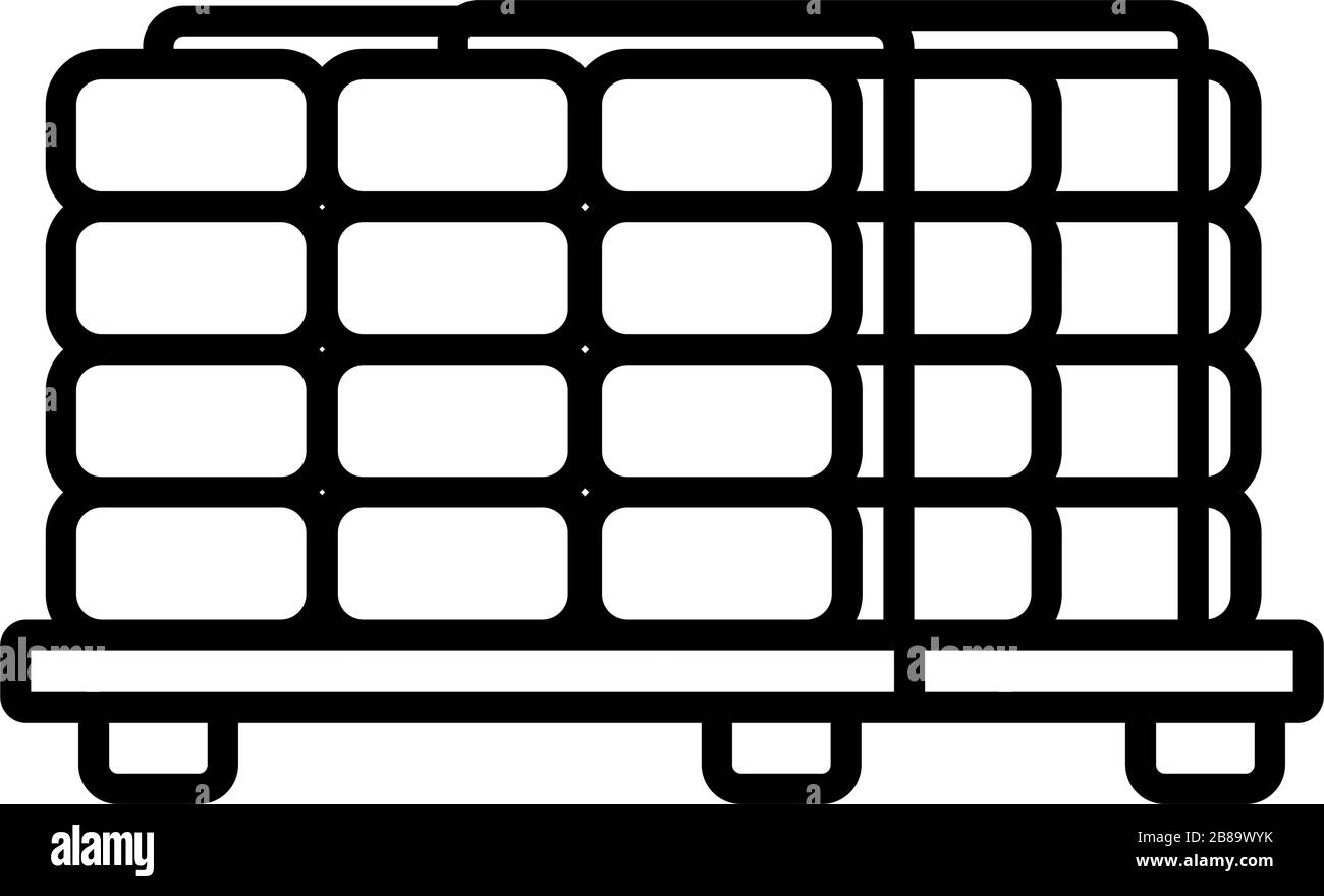 illustration du contour vectoriel de l'icône d'emballage de la mosaïque Illustration de Vecteur