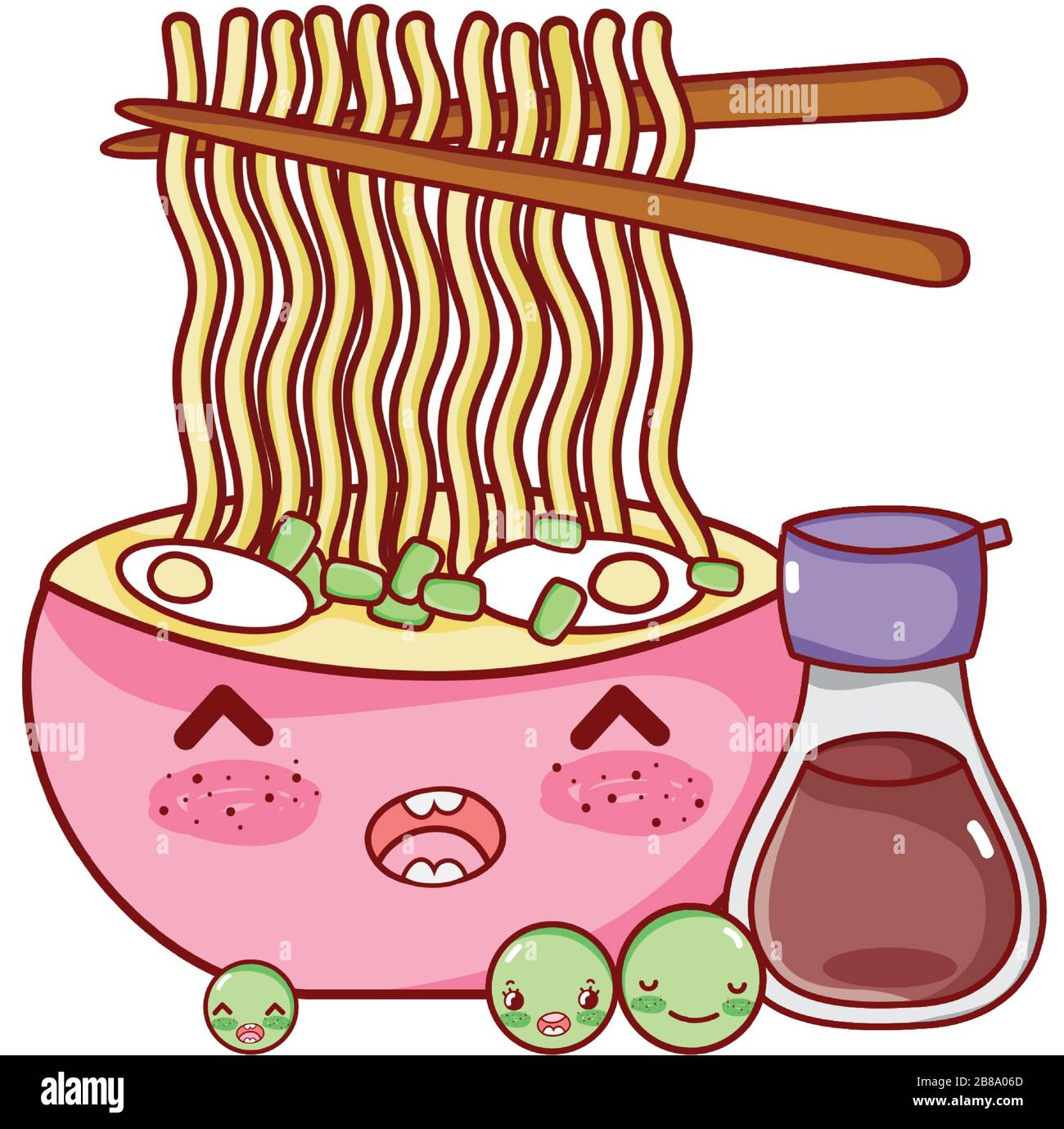 Nouilles Kawaii Soupe Sake Et Pois Nourriture Japonais Dessin Vectoriel Dessin De Dessin Anime Sushi Et Rouleaux Image Vectorielle Stock Alamy