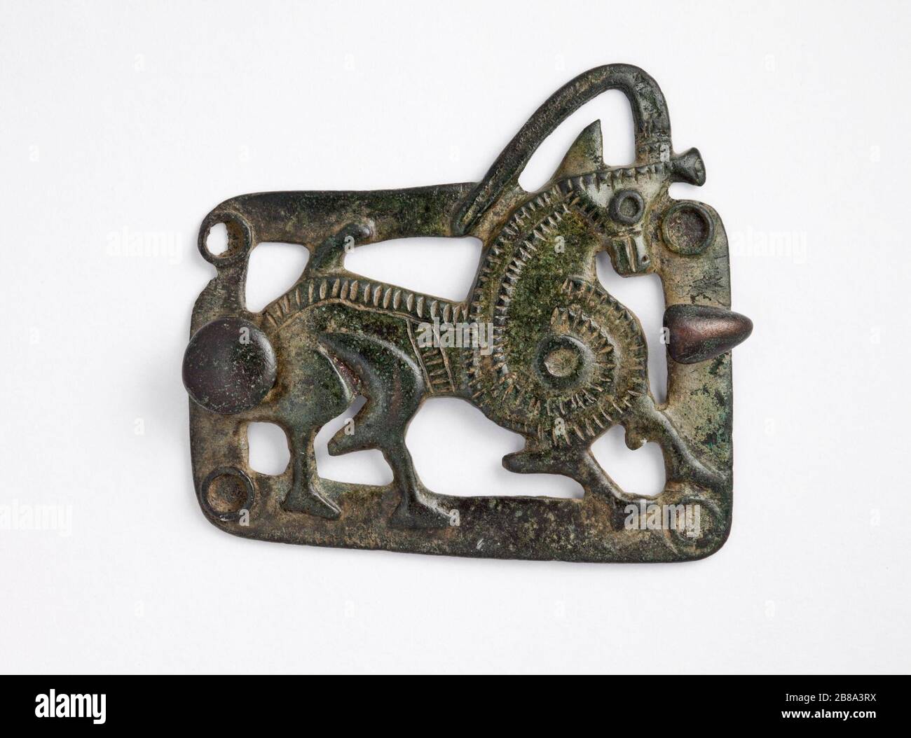 La boucle de ceinture de sécurité (un bélier) ; Anglais : Iran, aucune date  n'Costumes ; Bronze Accessoires 2 1/2 x 3 in. (6,7 x 7,5 cm Don de M. Nasli  Heeramaneck (