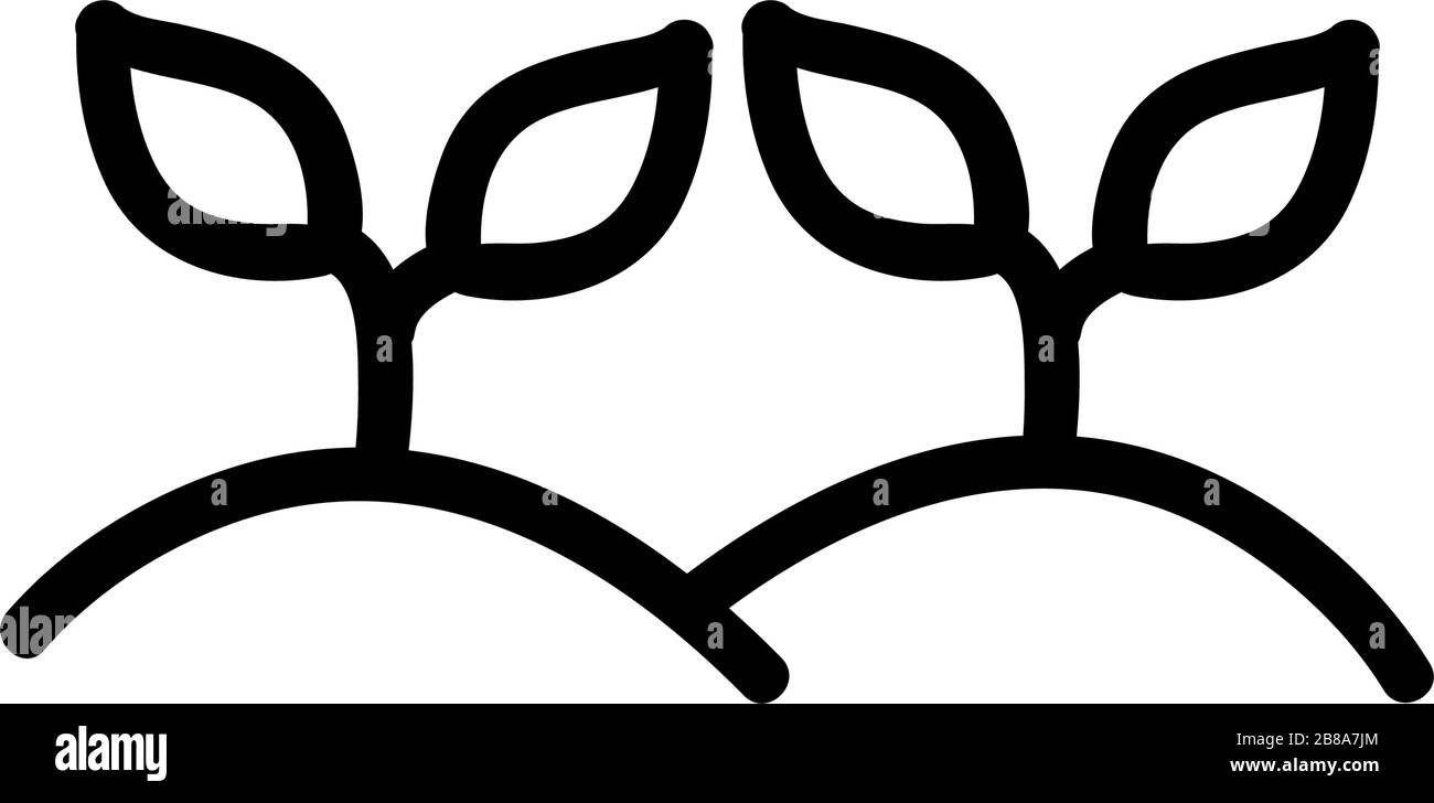 plantes sur l'icône de compost illustration vectorielle Illustration de Vecteur