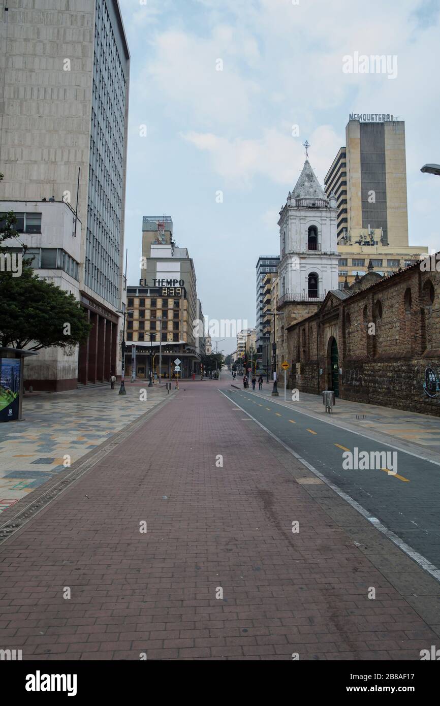 Bogota en quarantaine, les cas de coronavirus en Colombie atteignent 145 Banque D'Images