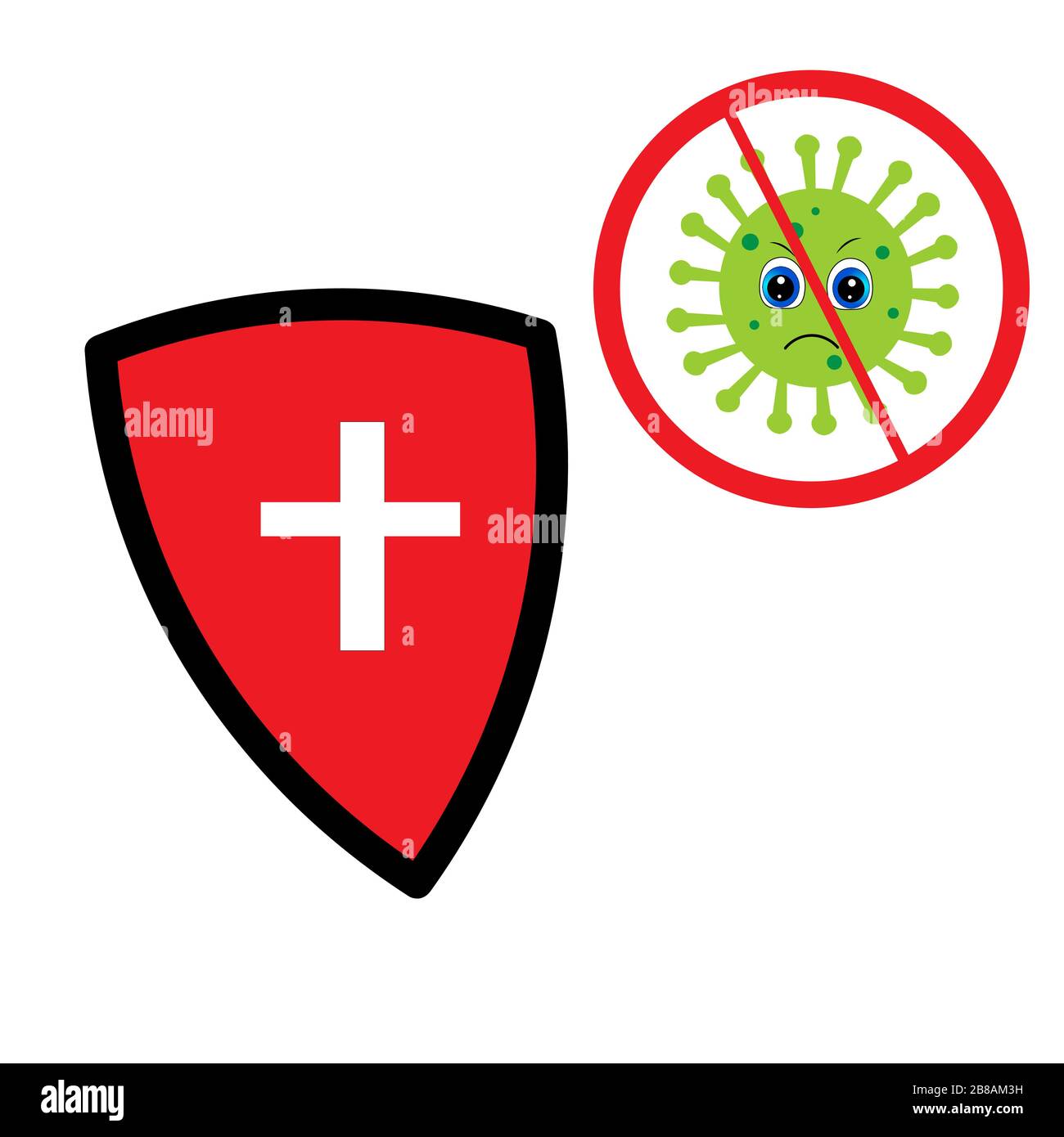 arrêter l'épidémie de virus vecteur d'illustration du coronavirus Illustration de Vecteur