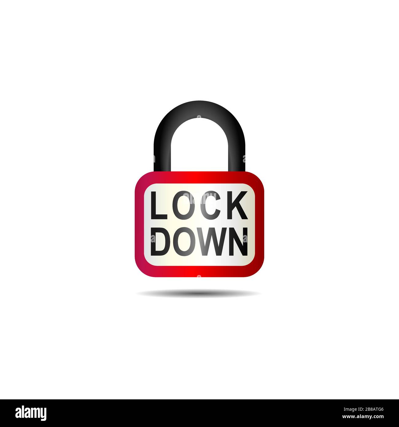 Illustration du panneau de verrouillage isolée sur fond blanc. Icône de cadenas rouge concept de logo de sécurité. Élément de conception de protection. Verrouiller le modèle de logo Illustration de Vecteur