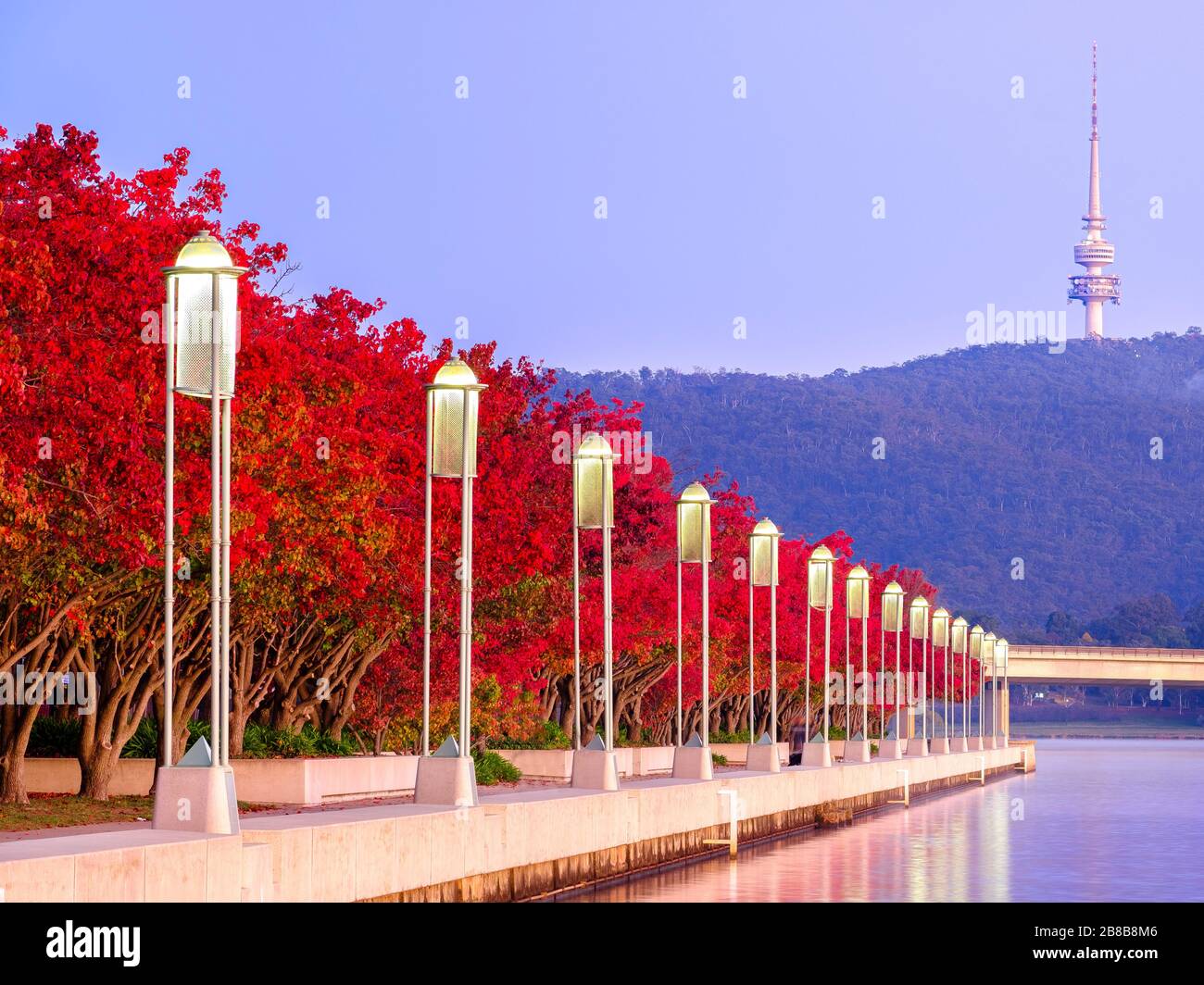 Lac Burley Griffin, Canberra, ACT. Banque D'Images