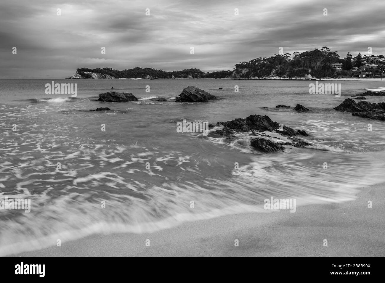 Plage de Malua Bay, Batemand Bay, Nouvelle-Galles du Sud. Banque D'Images