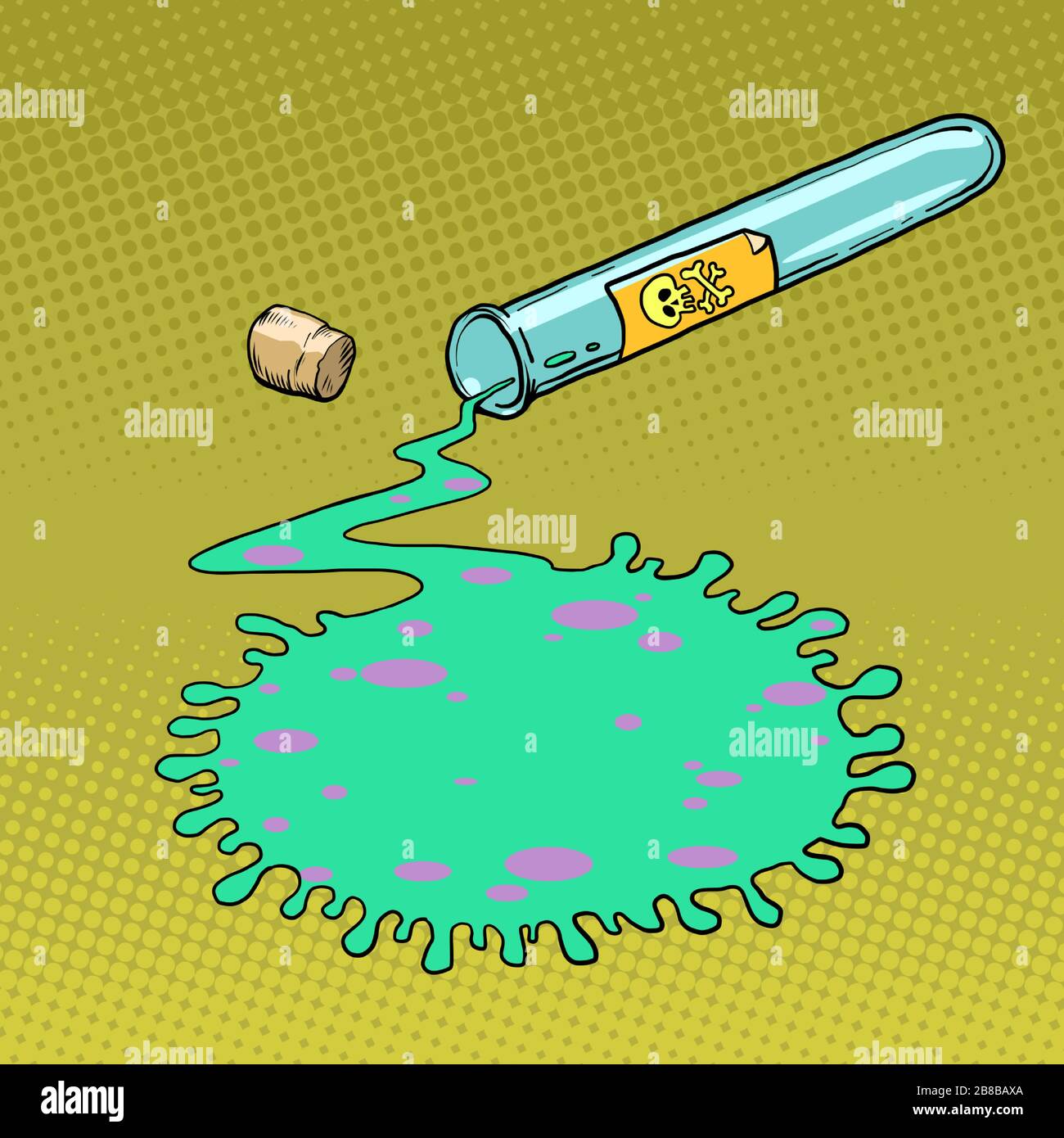 virus dangereux de tube à essai, épidémie Illustration de Vecteur