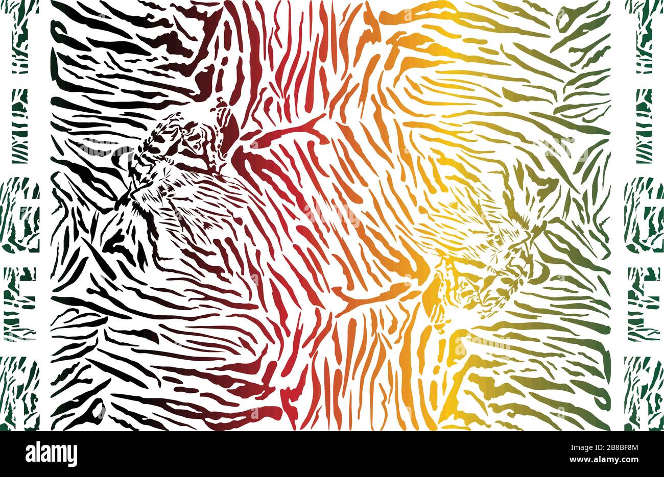 Arrière-plan motif couleur tigre Illustration de Vecteur