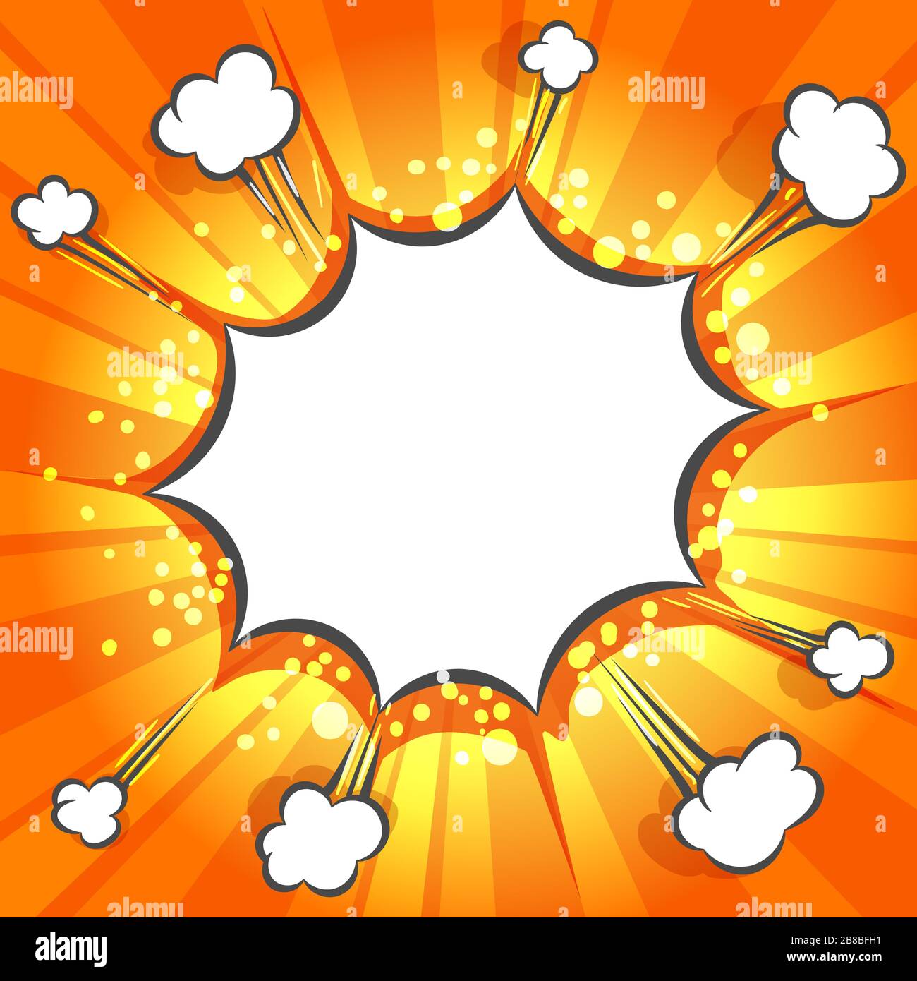 Bande dessinée vide de la bulle de parole avec de l'espace pour votre texte. Illustration dynamique et lumineuse dans un style rétro pop art. Illustration vectorielle. Illustration de Vecteur