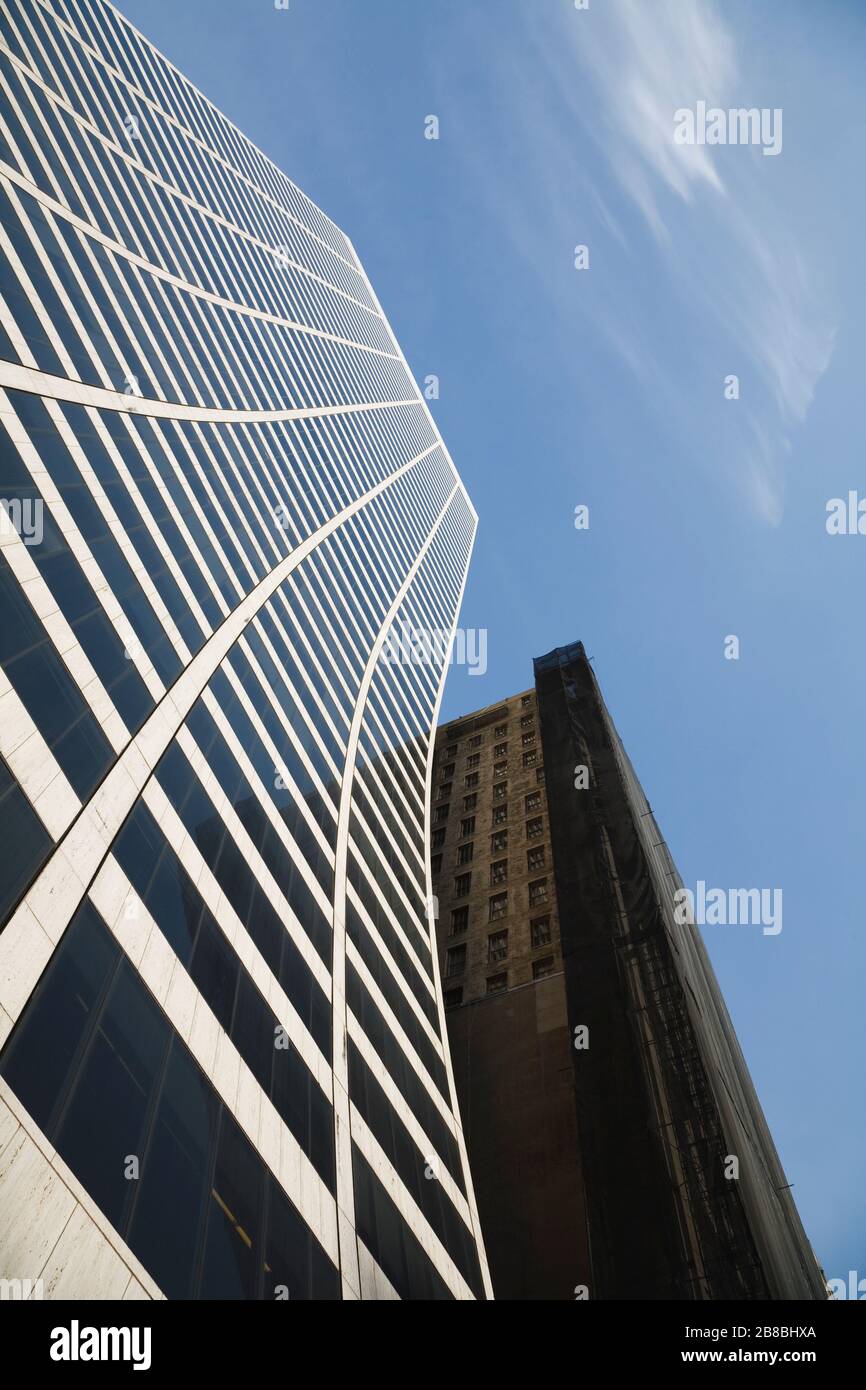 W R Grace bâtiment, Manhattan hauts bâtiments closeup Banque D'Images